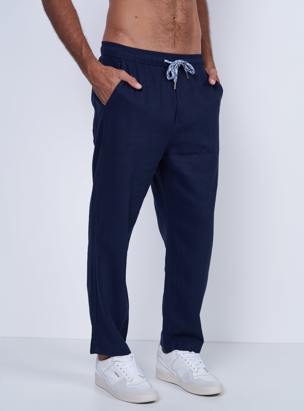 CALÇA LINHO GG AZUL DARKNESS