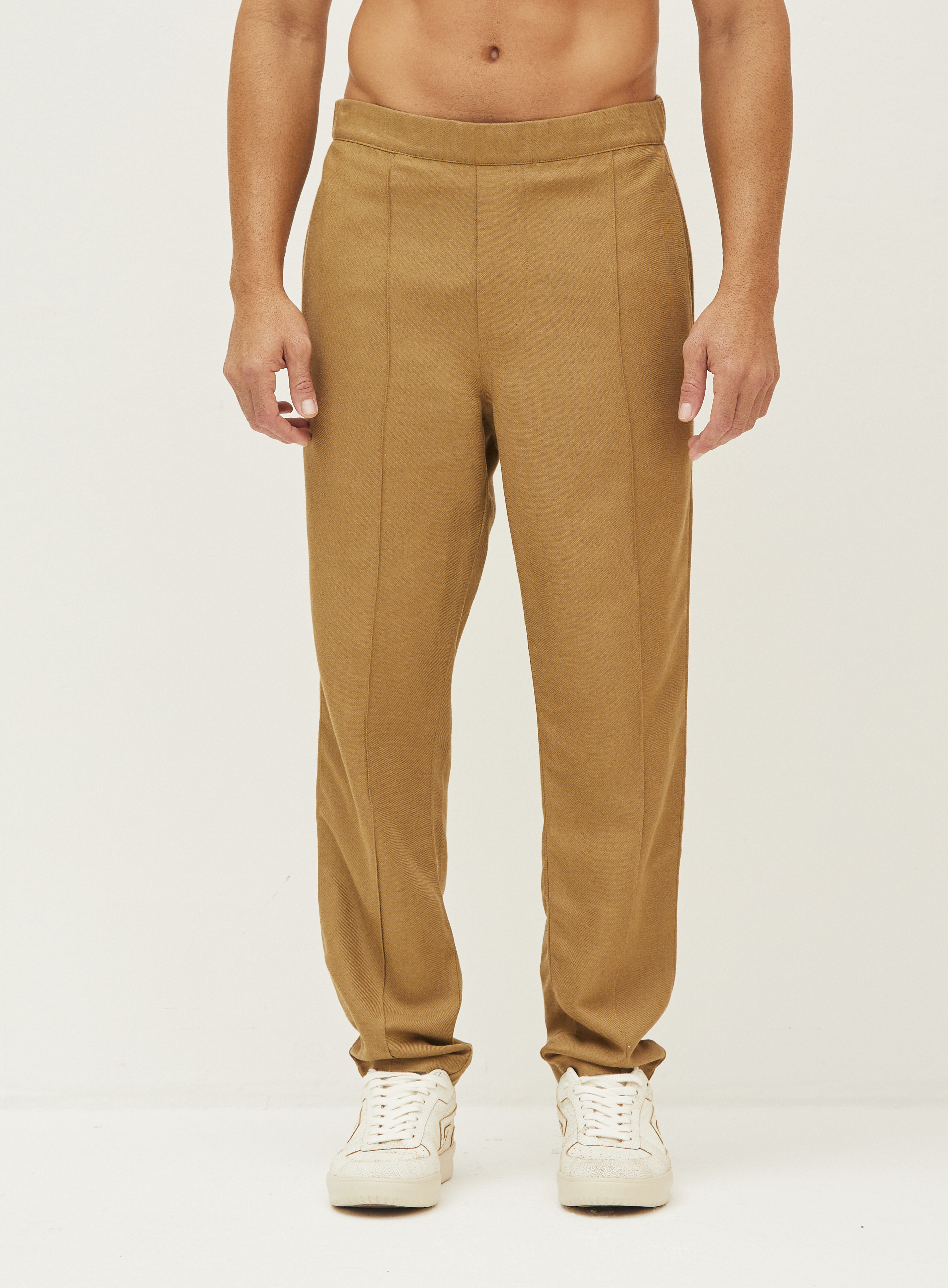 CALÇA LINHO GG MARROM PREBIA
