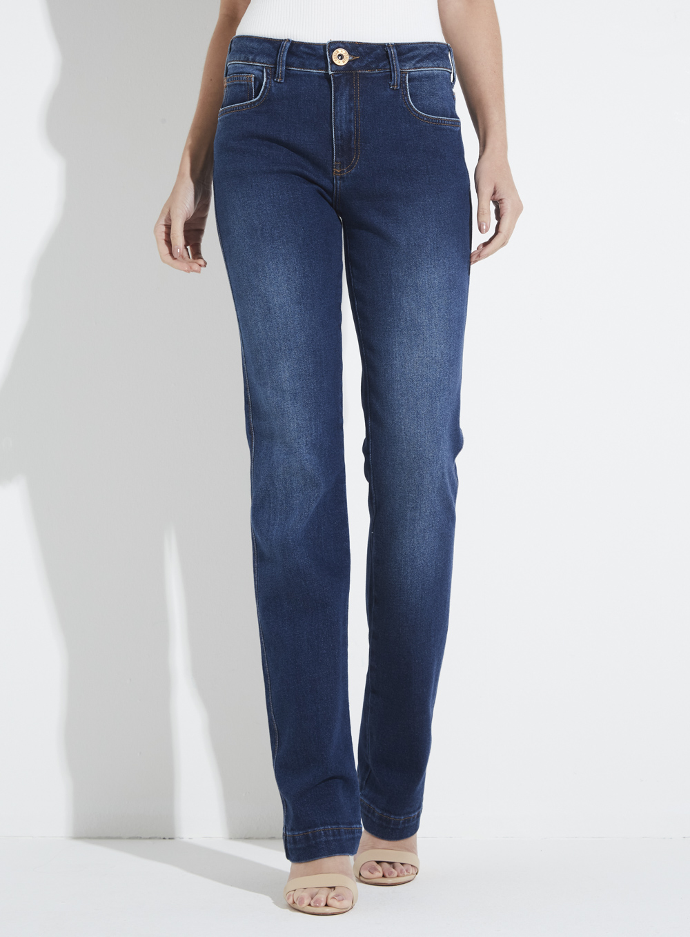 CALÇA JEANS MARISA SLIM 44 INDIGO
