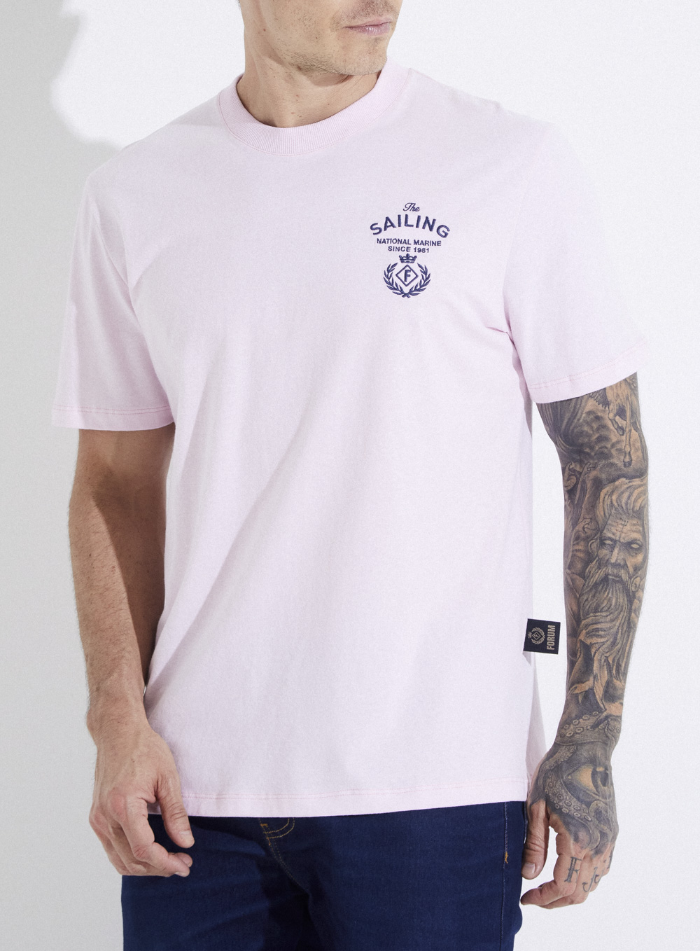 CAMISETA BORDADA GG ROSA ROSALIE
