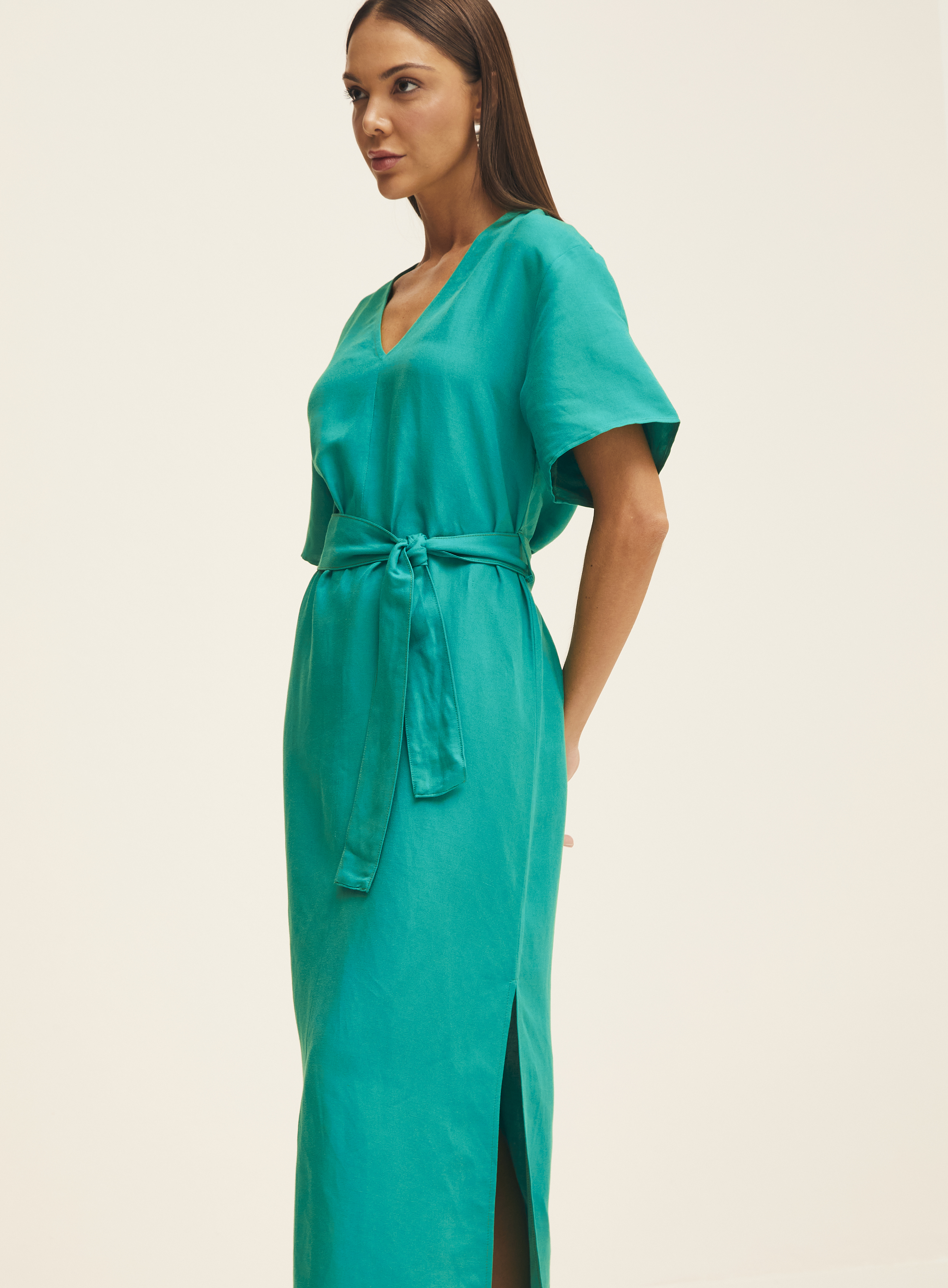 VESTIDO LINHO G VERDE JOLLY