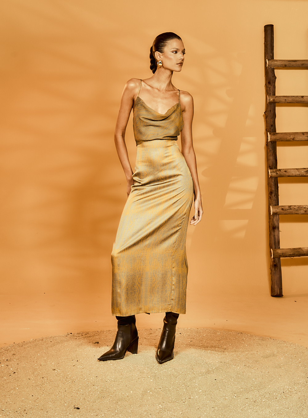 VESTIDO ESTAMPADO G GREY PYTHON