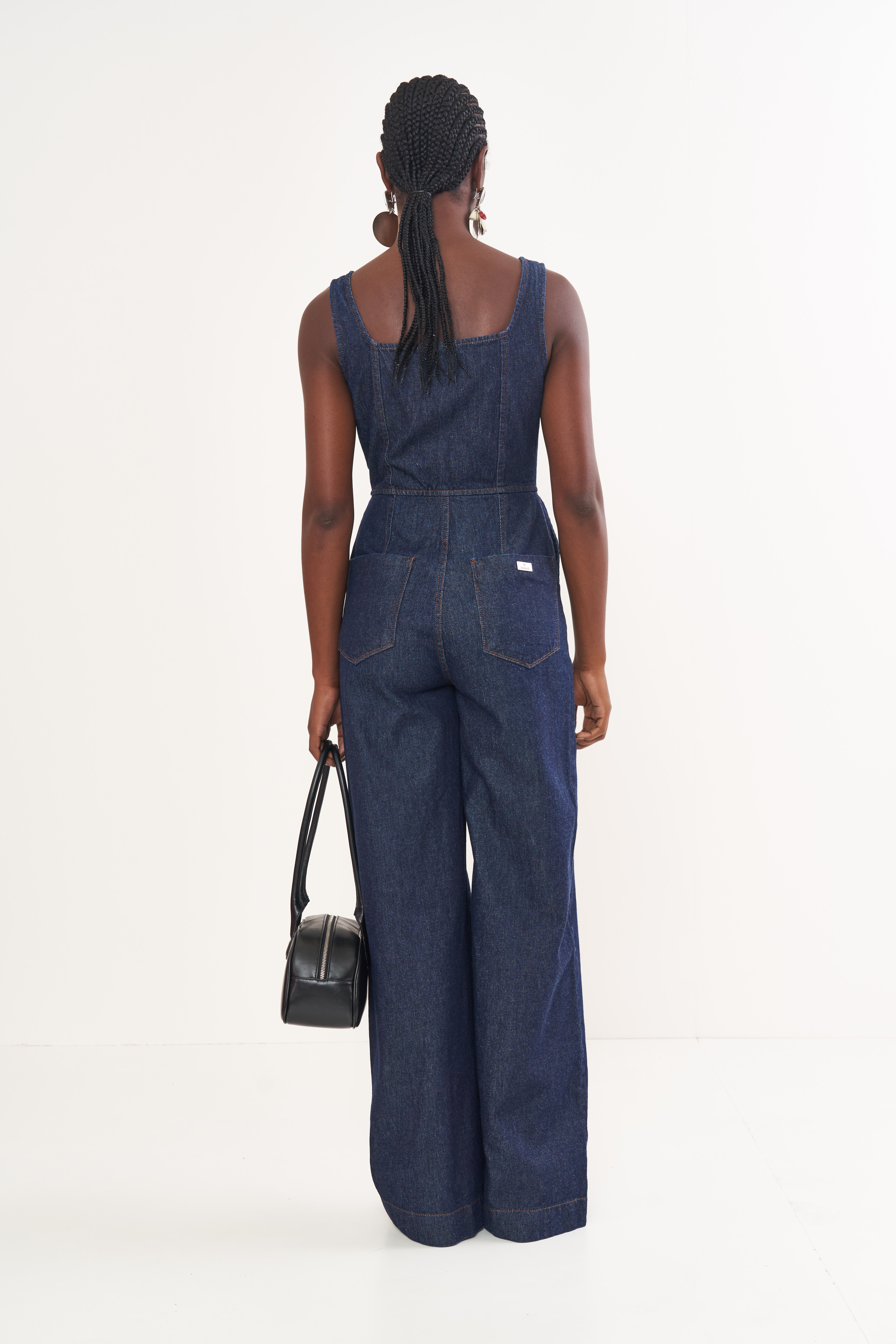 MACACÃO JEANS 38 INDIGO