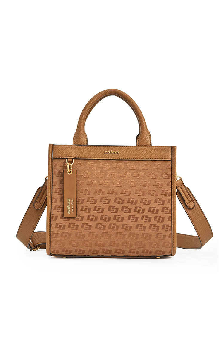 BOLSA COLCCI FEM TOTE JACQUARD U PRETO