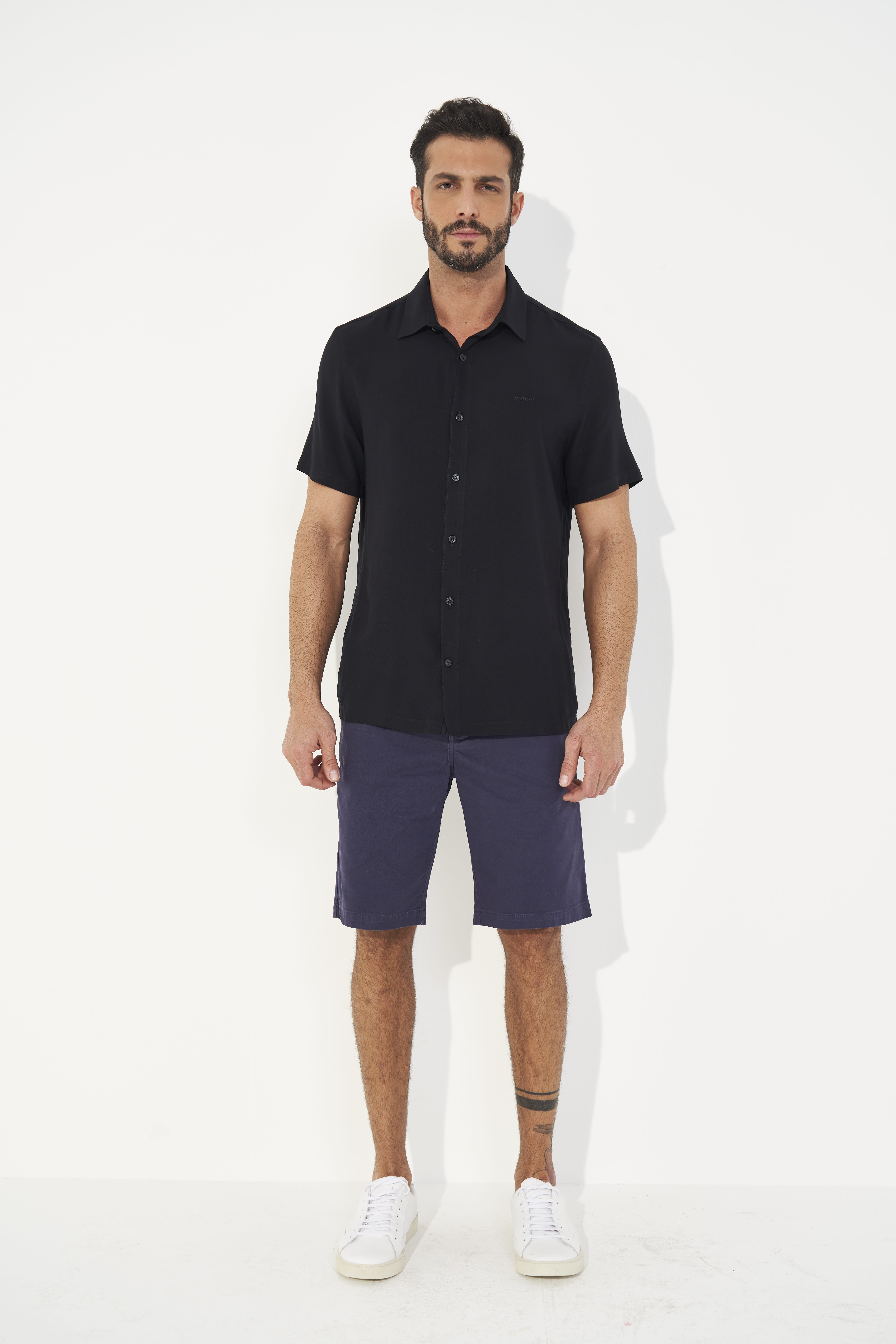 BERMUDA SARJA DAVI 48 AZUL DARKNESS