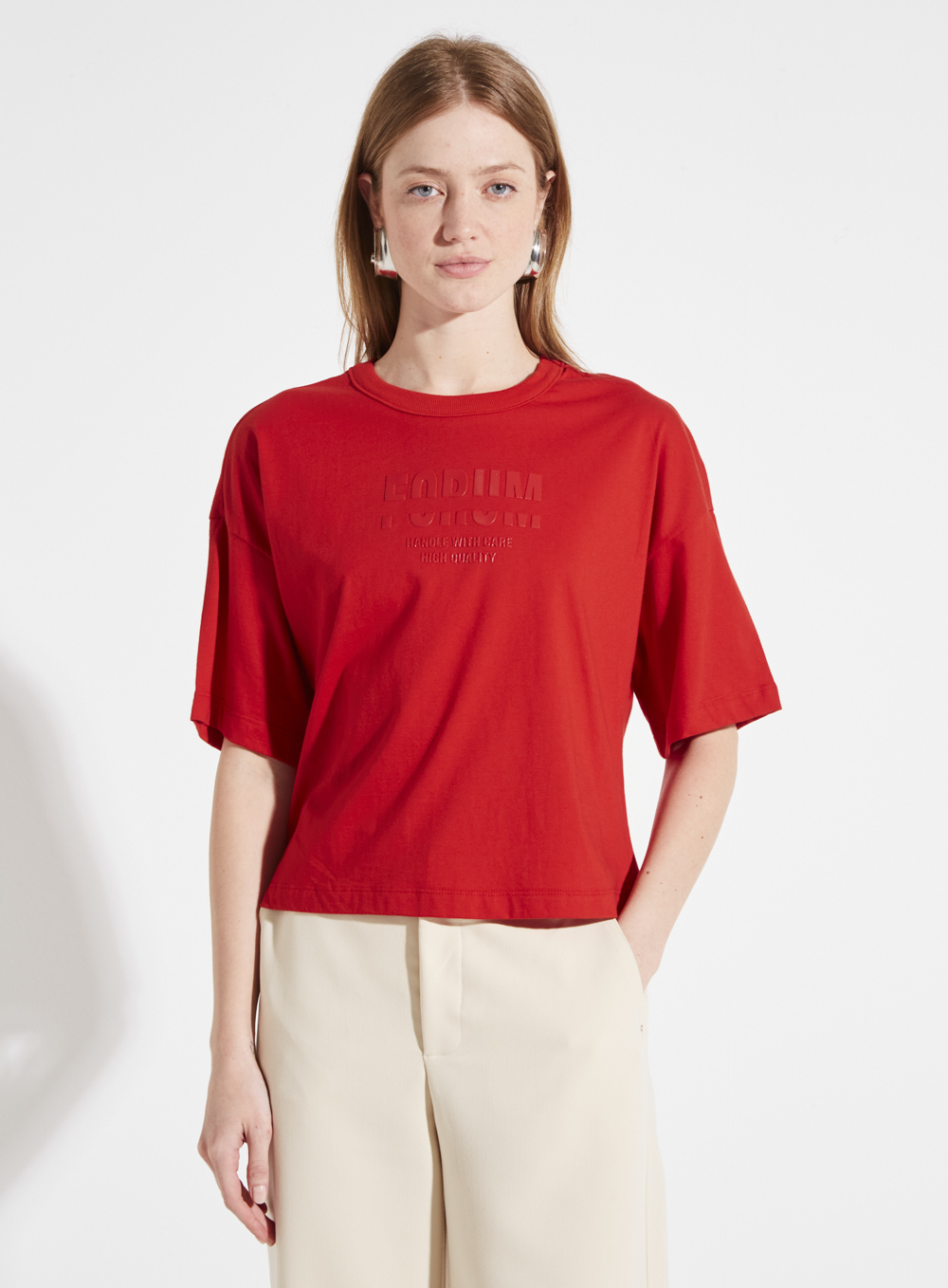 CAMISETA FORUM P VERMELHO SPARKLY