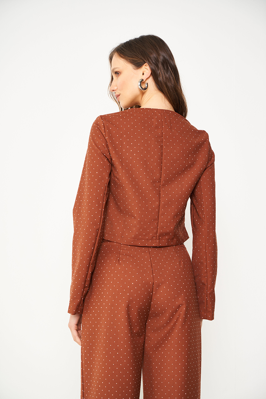 JAQUETA COLCCI PP MARROM/PRATA