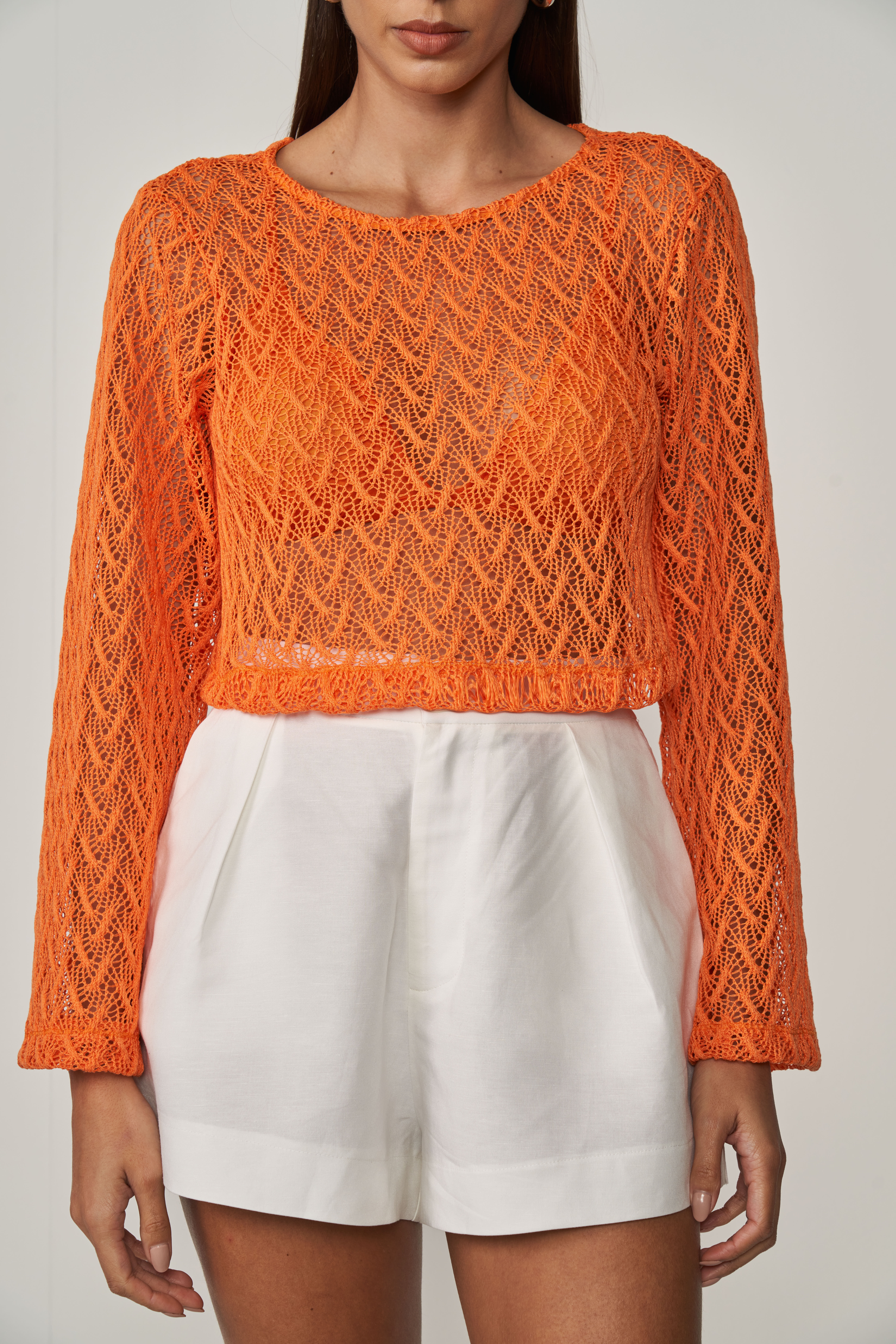 BLUSA COLCCI P LARANJA SALMONA