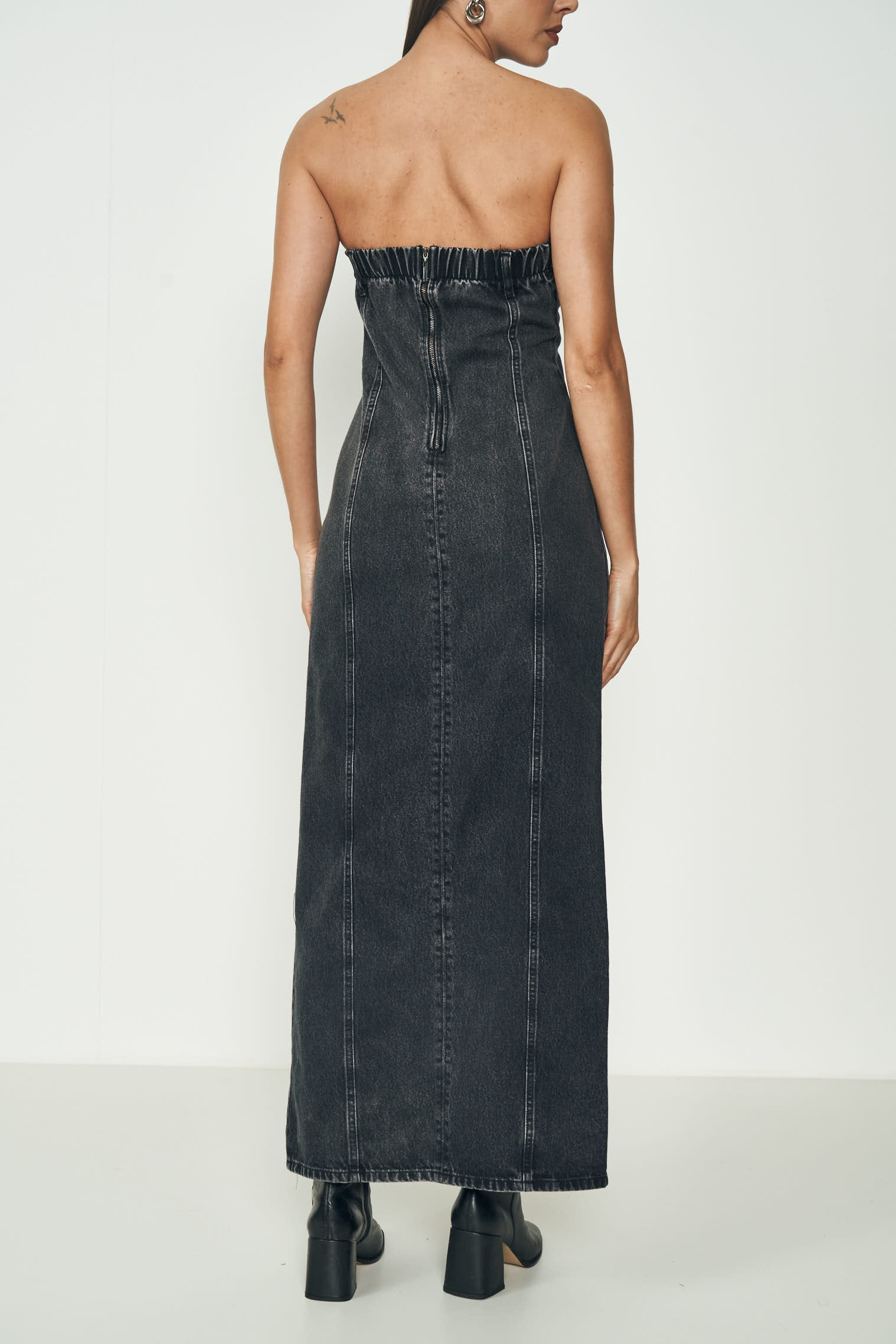 VESTIDO JEANS 38 IND.PRETO
