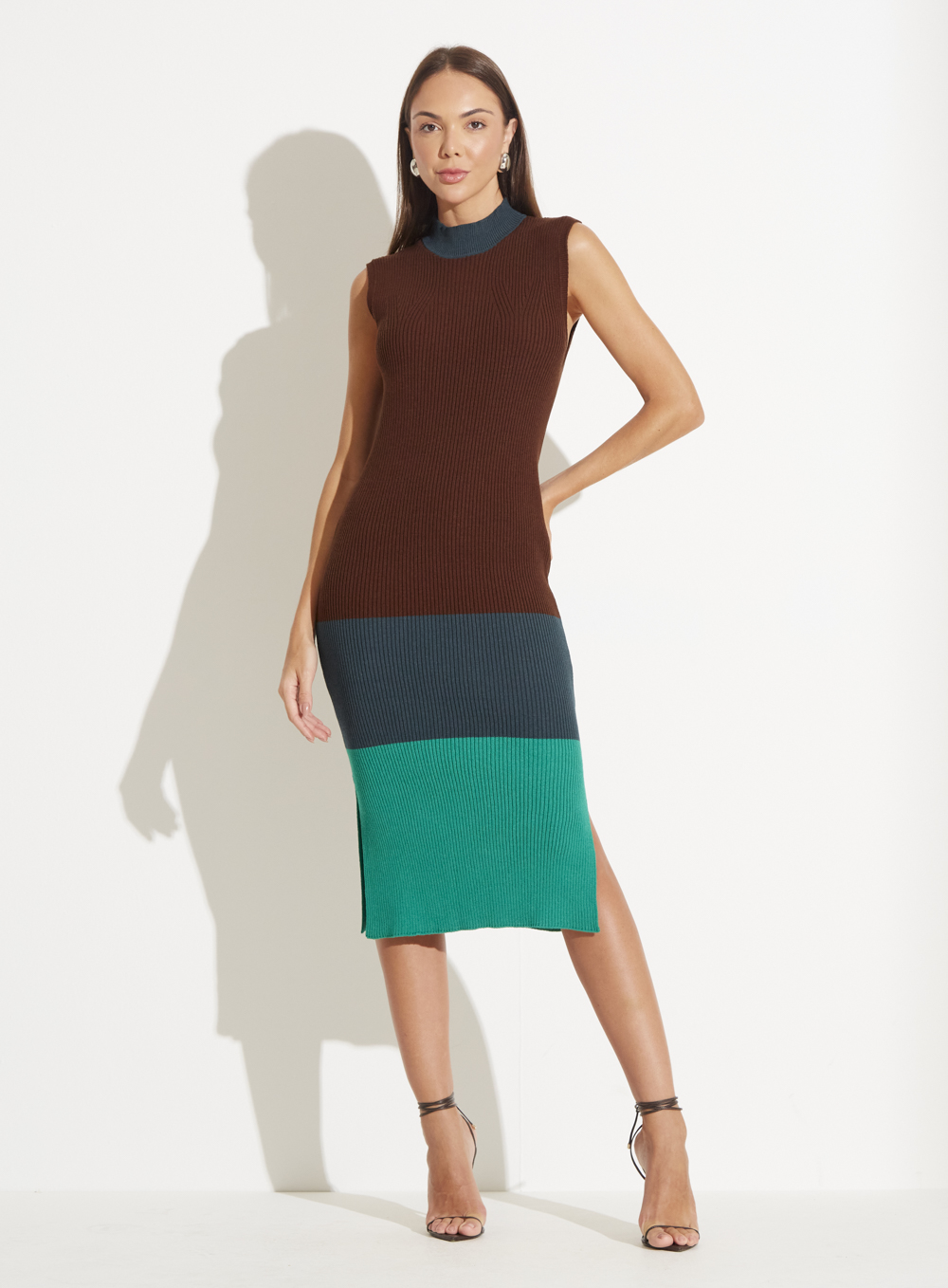 VESTIDO TRICÔ P LISTRADO