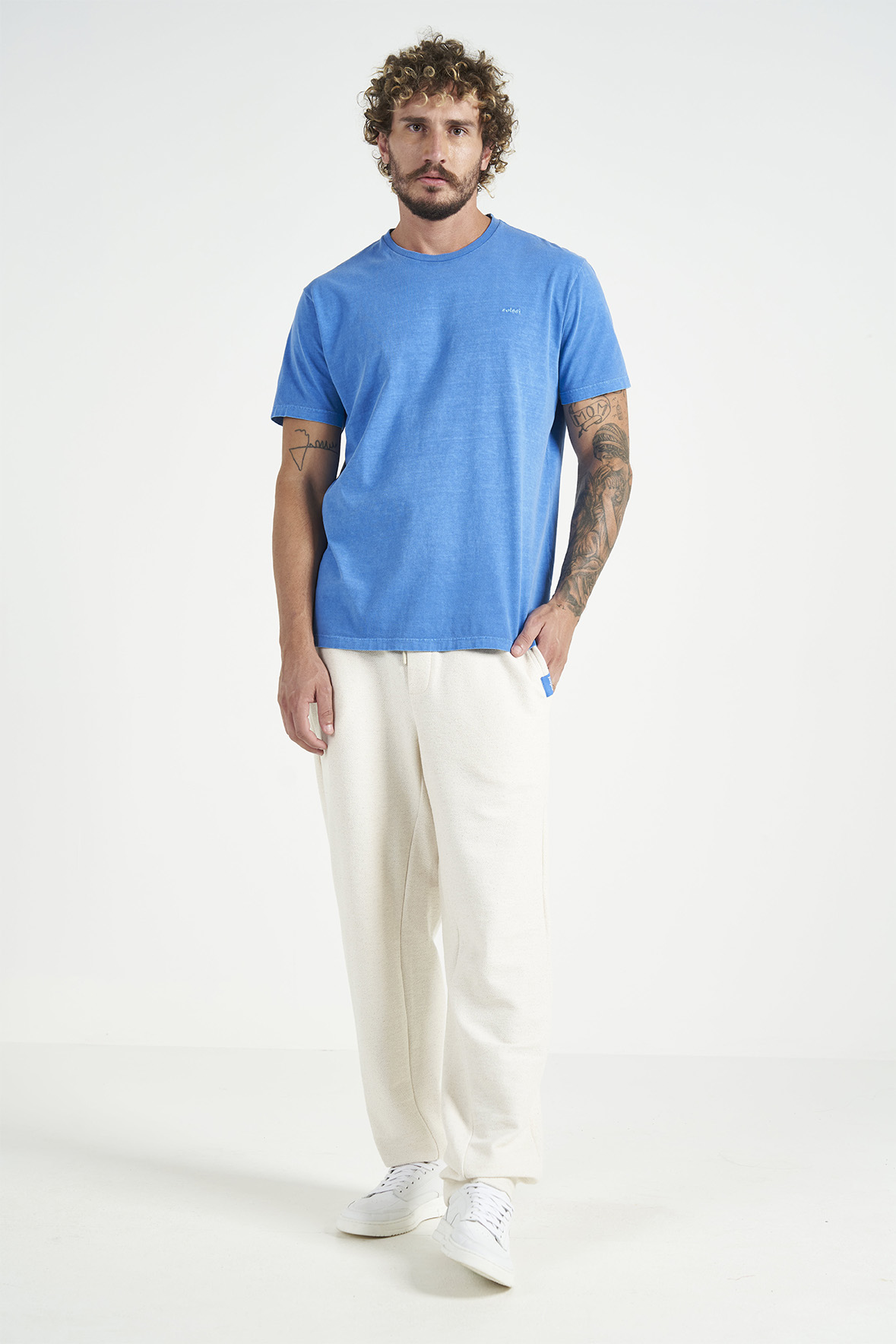 CALÇA MOLETOM LINHO GG OFF/MARROM