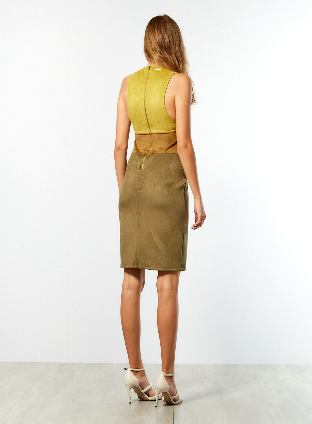 VESTIDO MIDI SUEDE P VD/MARROM/VD