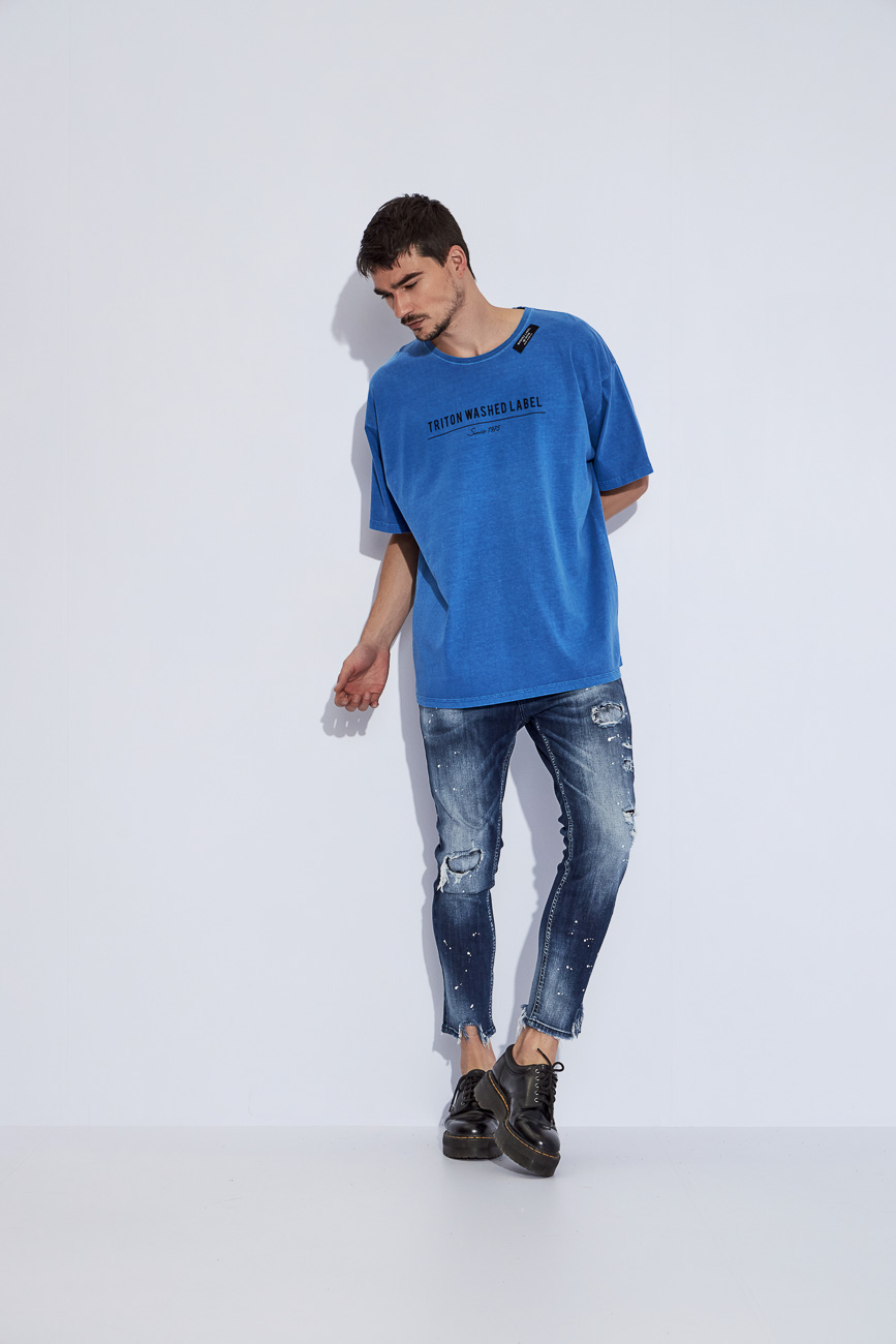 CAMISETA TRITON M AZUL TILE