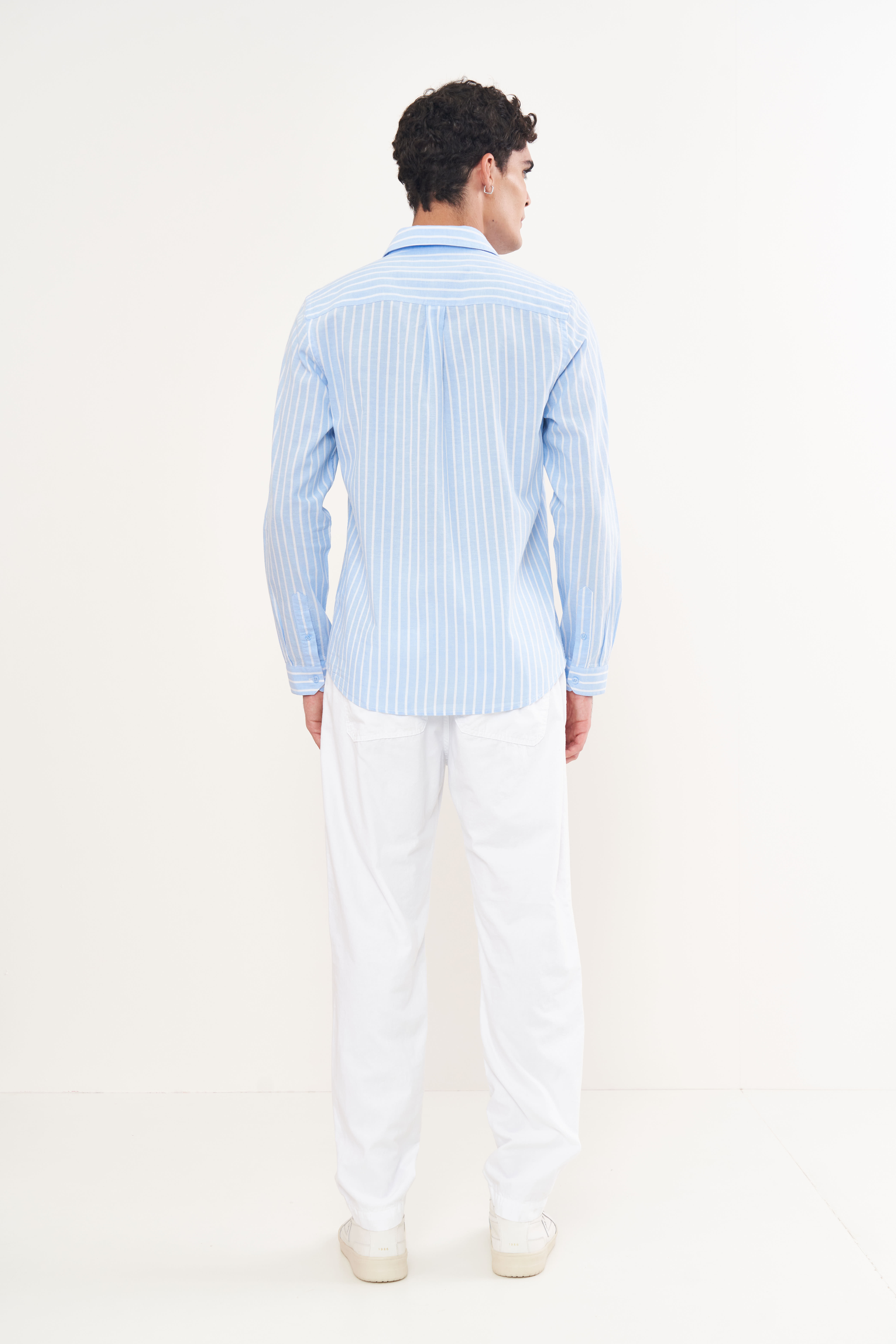 CAMISA LINHO LISTRADA RELAX GG LISTRADA