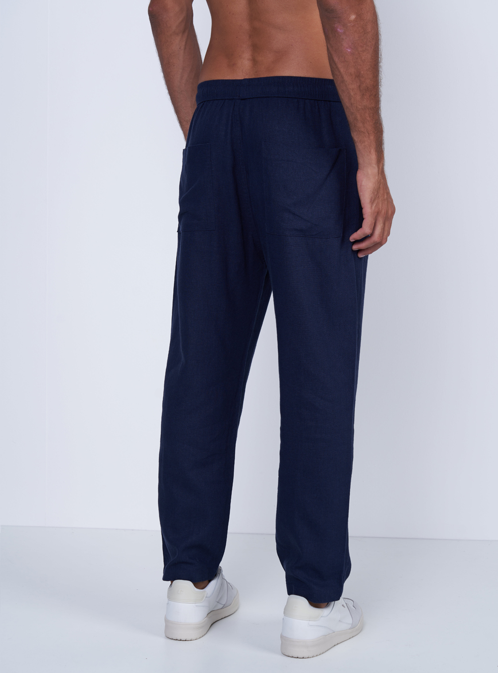 CALÇA LINHO GG AZUL DARKNESS