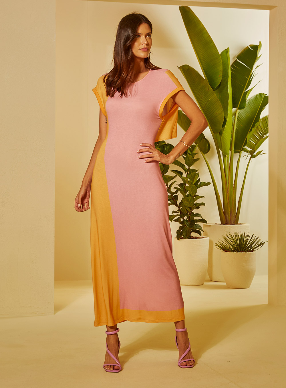 VESTIDO MIDI ESTAMPADO P POENTE