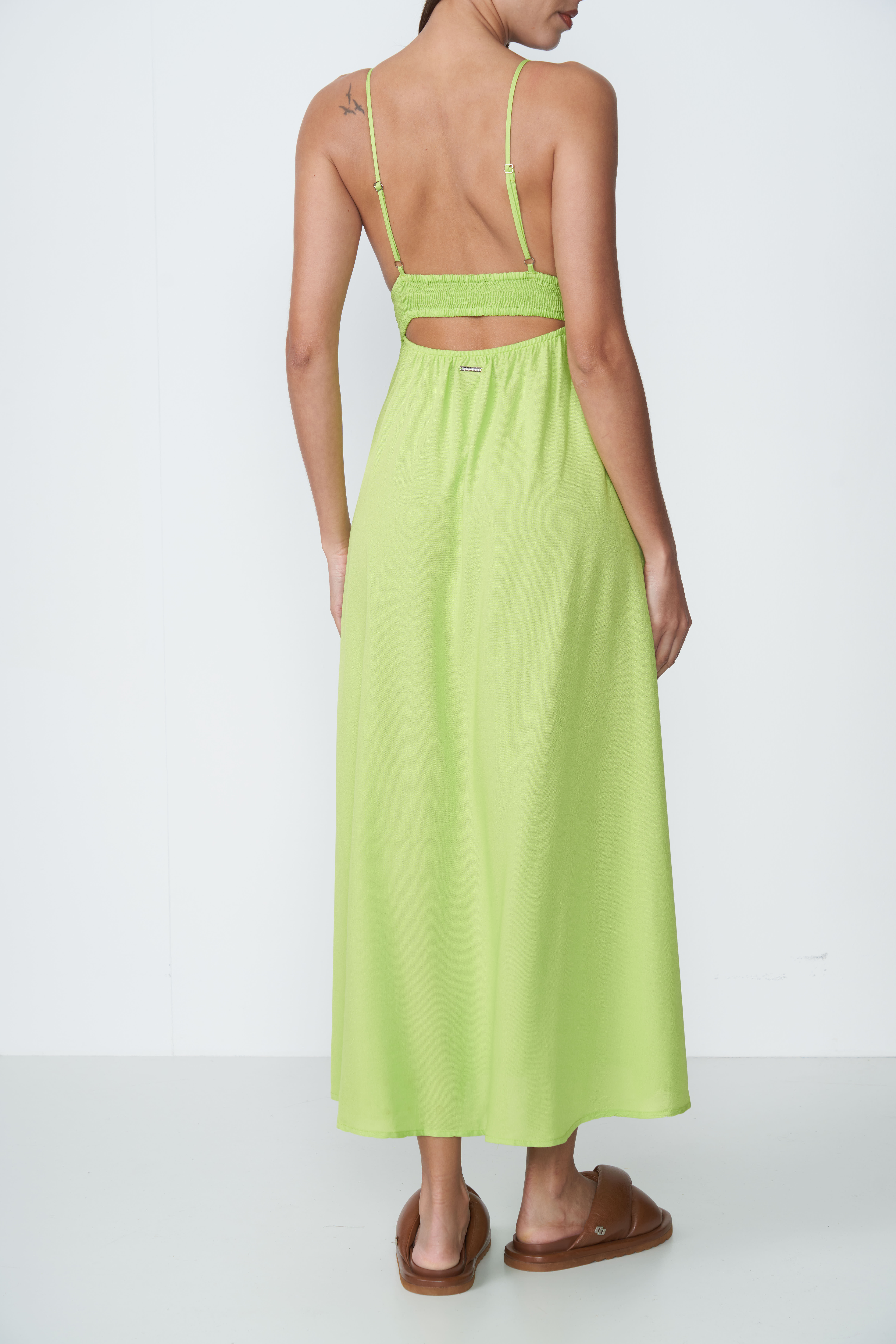 VESTIDO COLCCI G VERDE IGUANA