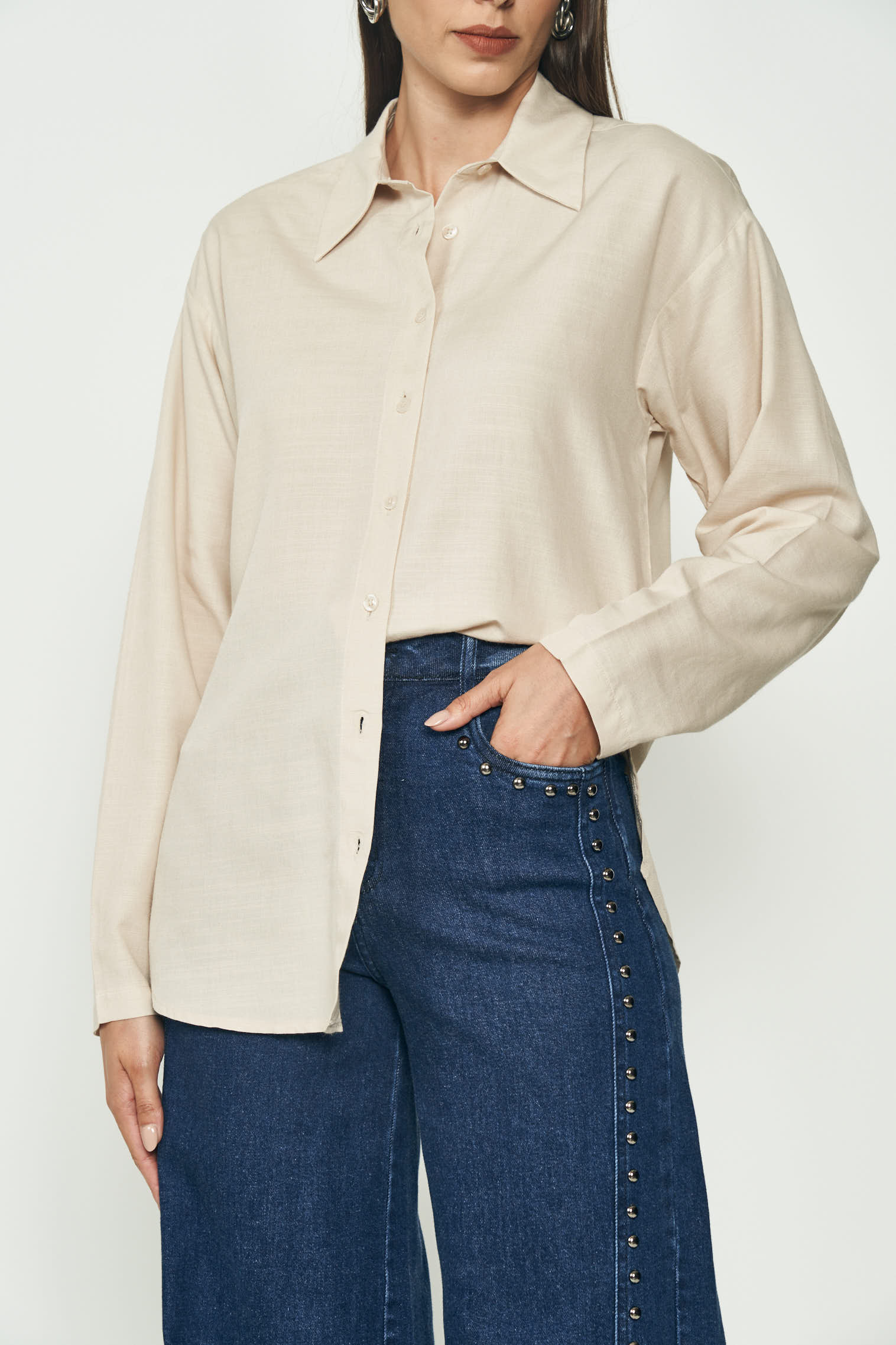 CAMISA COLCCI G BEGE TAUPE
