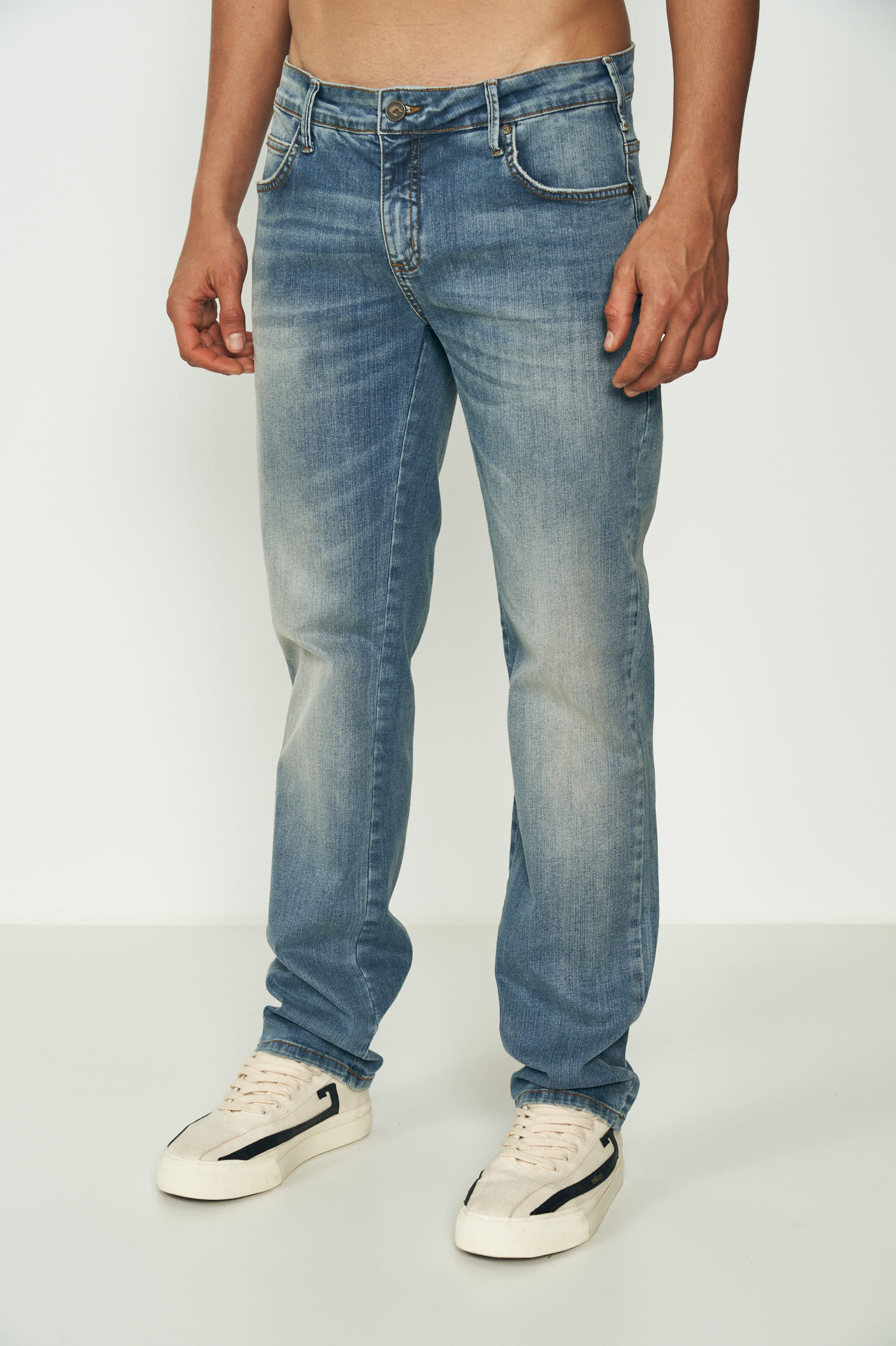 CALÇA JEANS ALEX SLIM 44 INDIGO
