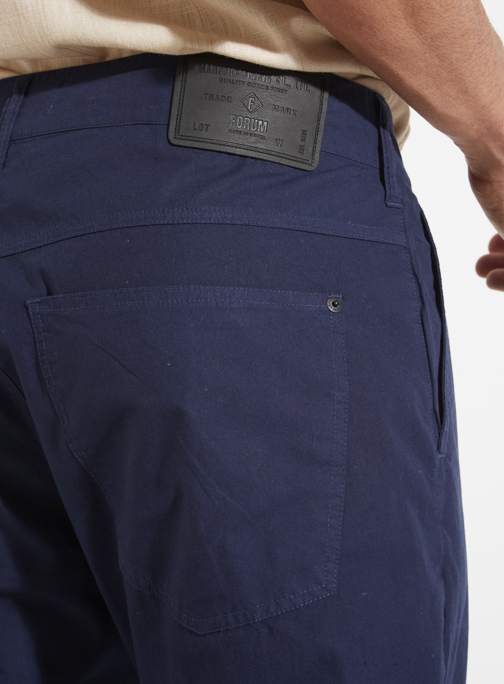 CALÇA SARJA JOHANN 42 AZUL OLYMPIC