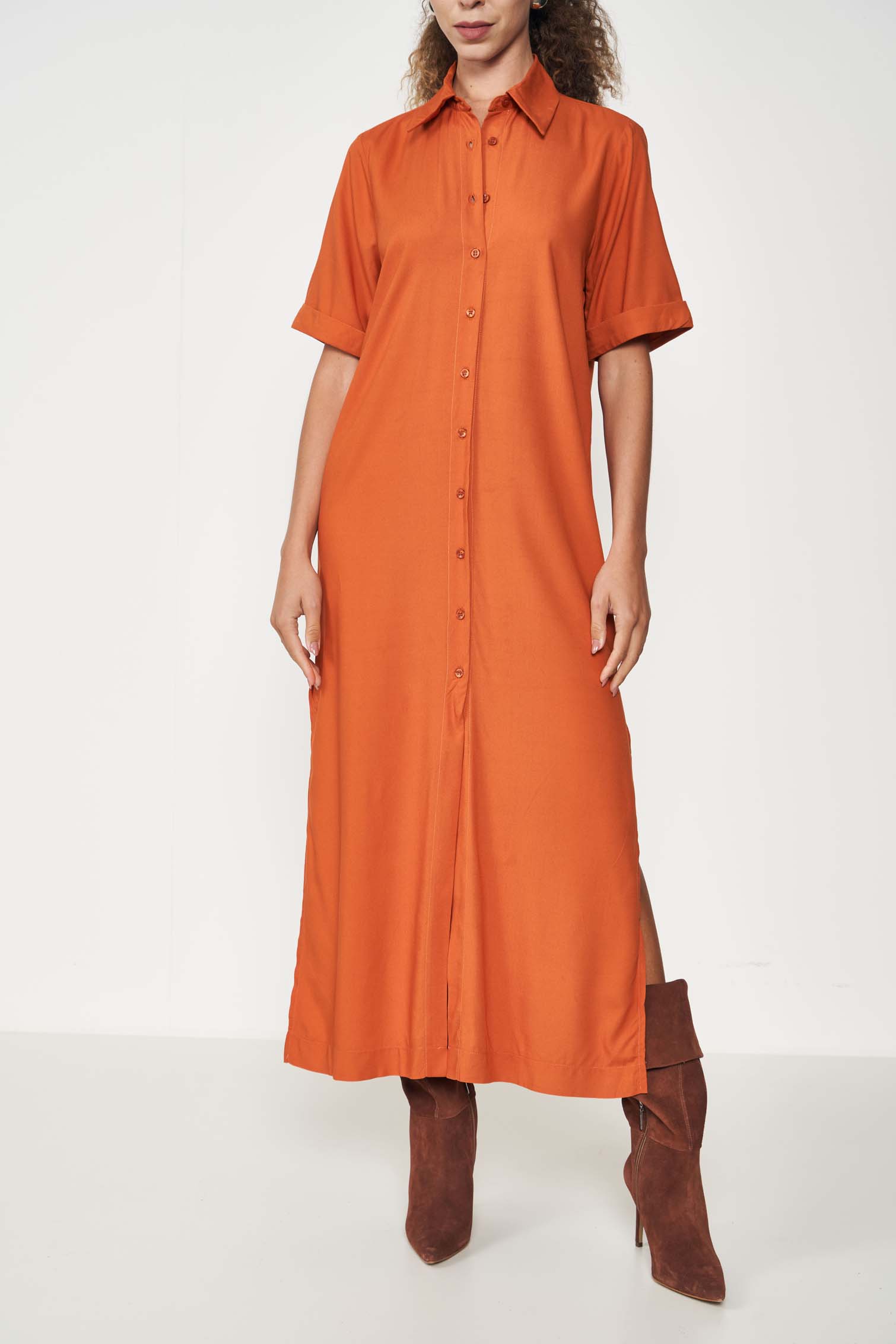VESTIDO COLCCI G LARANJA RUSSET