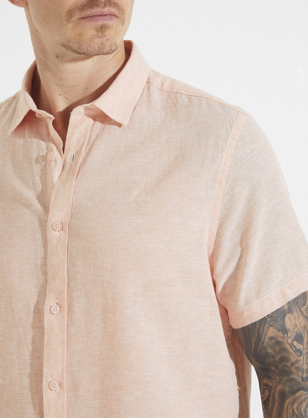 CAMISA LINHO RELAX G LARANJA MOVEON