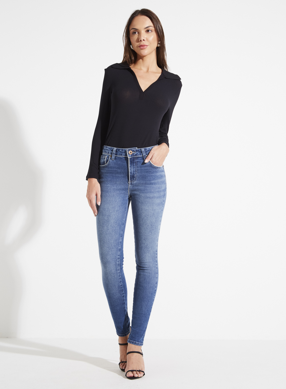 CALÇA JEANS MARISA 2 CIGARRETE 46 INDIGO