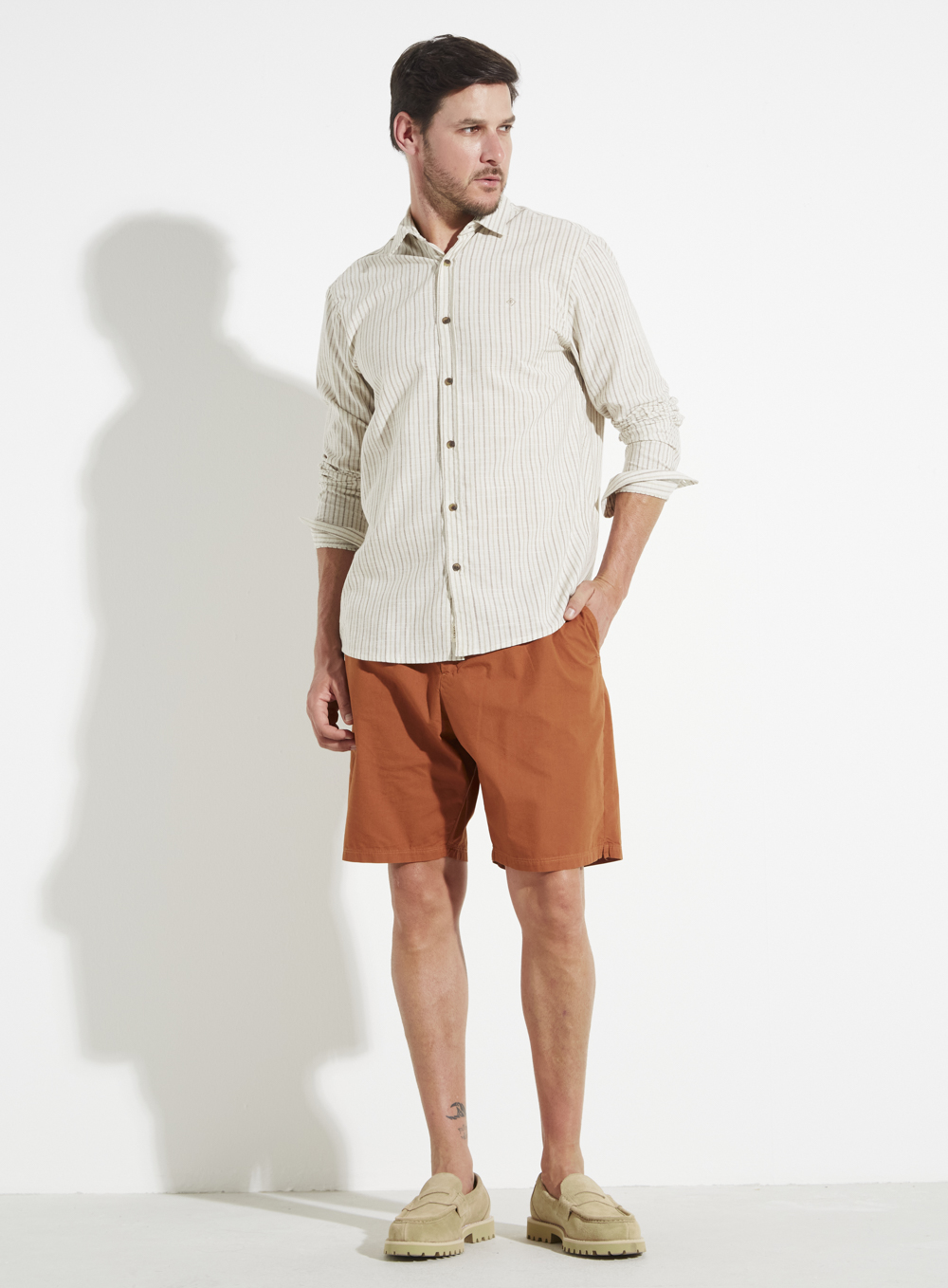 CAMISA LINHO LISTRADA RELAX M LISTRADO