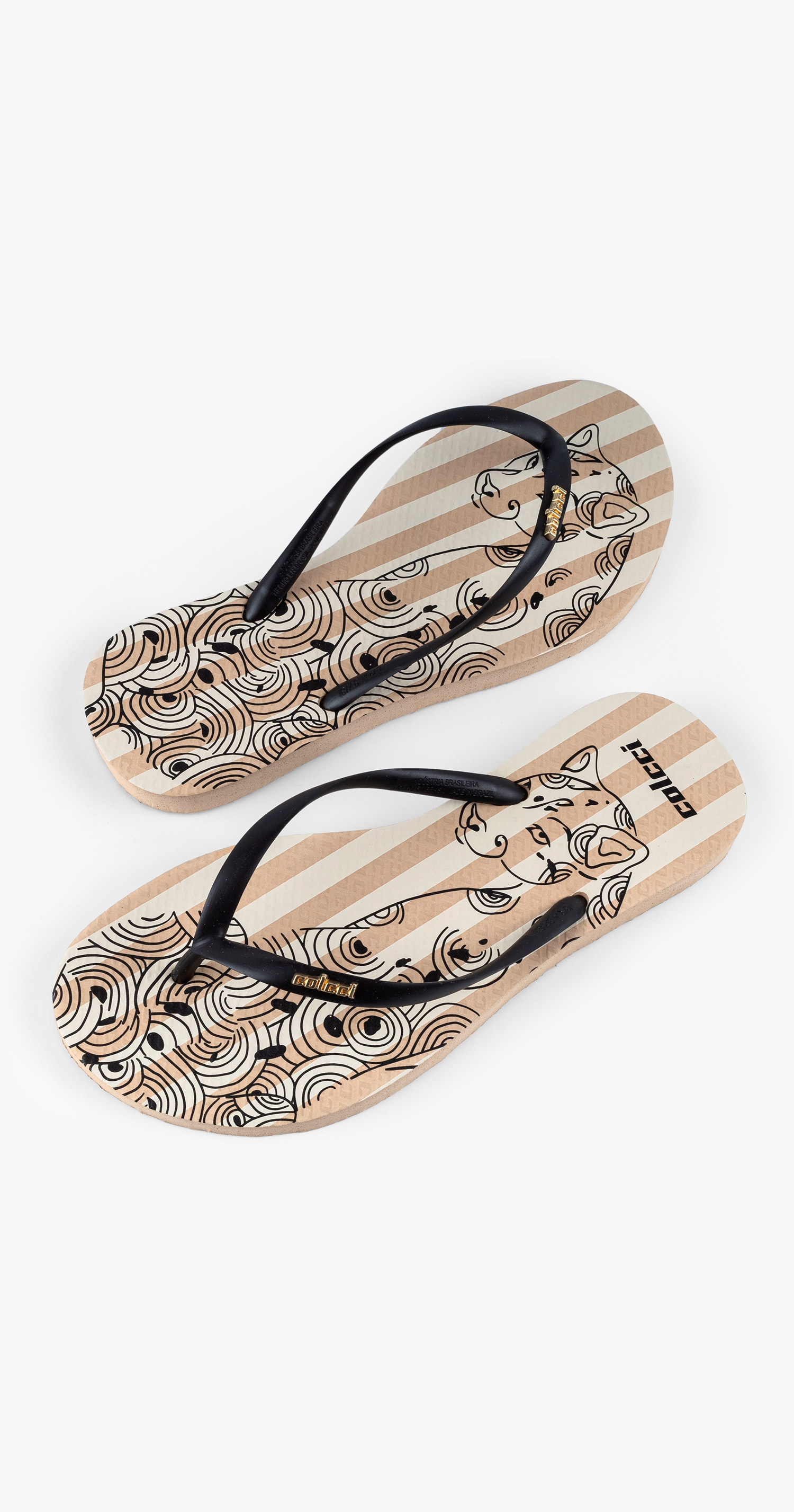 CHINELO FEM COLCCI MEOWTIFUL 33-34 MARROM EBBELA