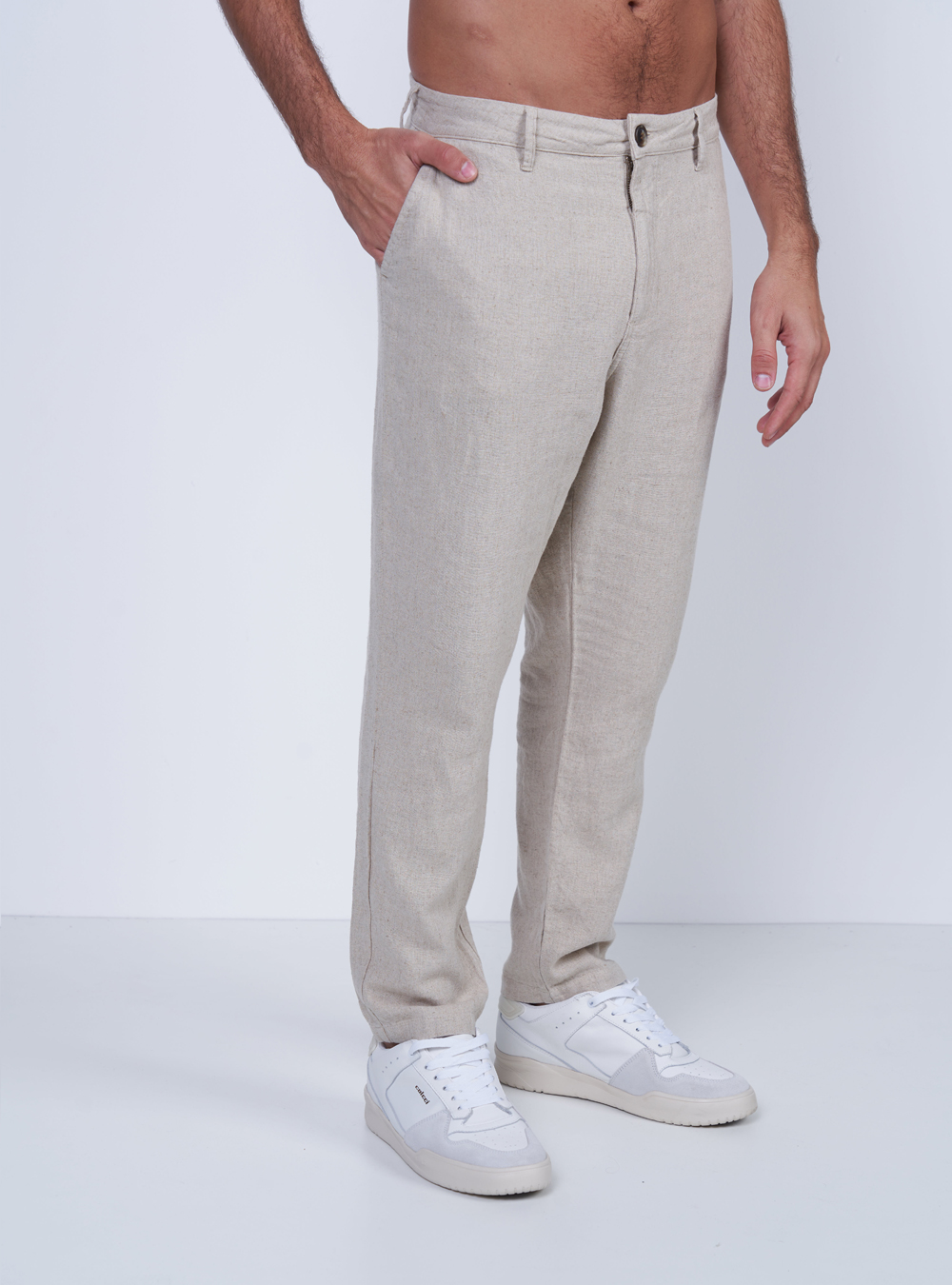 CALÇA LINHO 42 AZUL DARKNESS