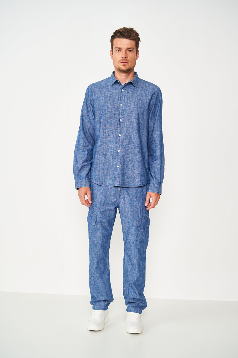 CALÇA JEANS WORK CARGO 40 INDIGO