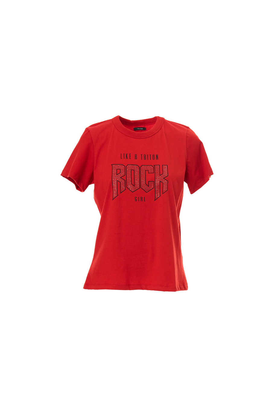 CAMISETA ESTAMPADA COM APLICAÇÃO M PRETO