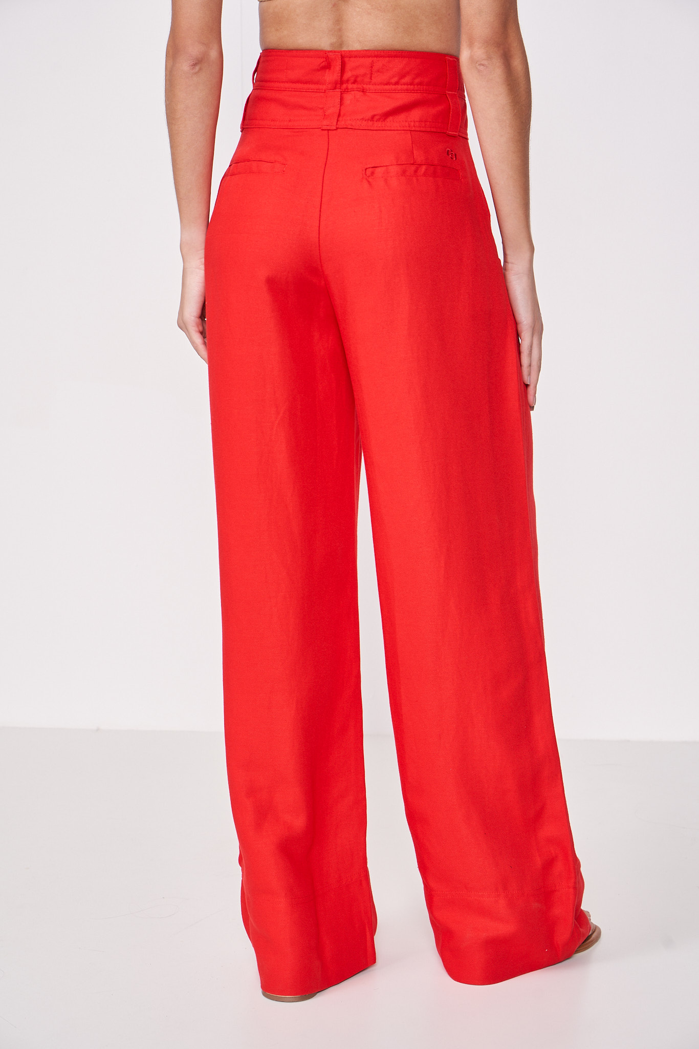 CALÇA LINHO 36 VERMELHO IFE