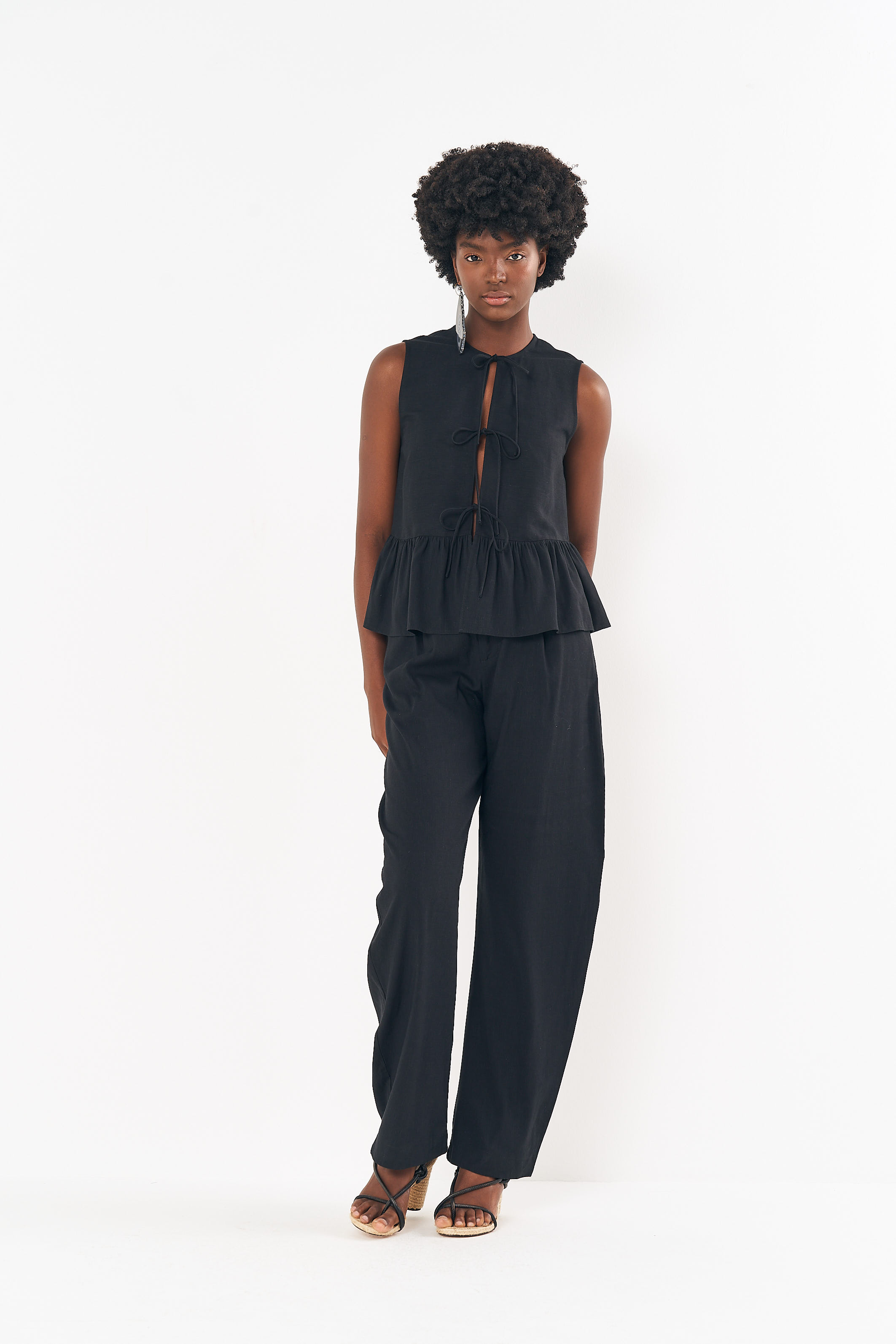 CALÇA LINHO 40 PRETO