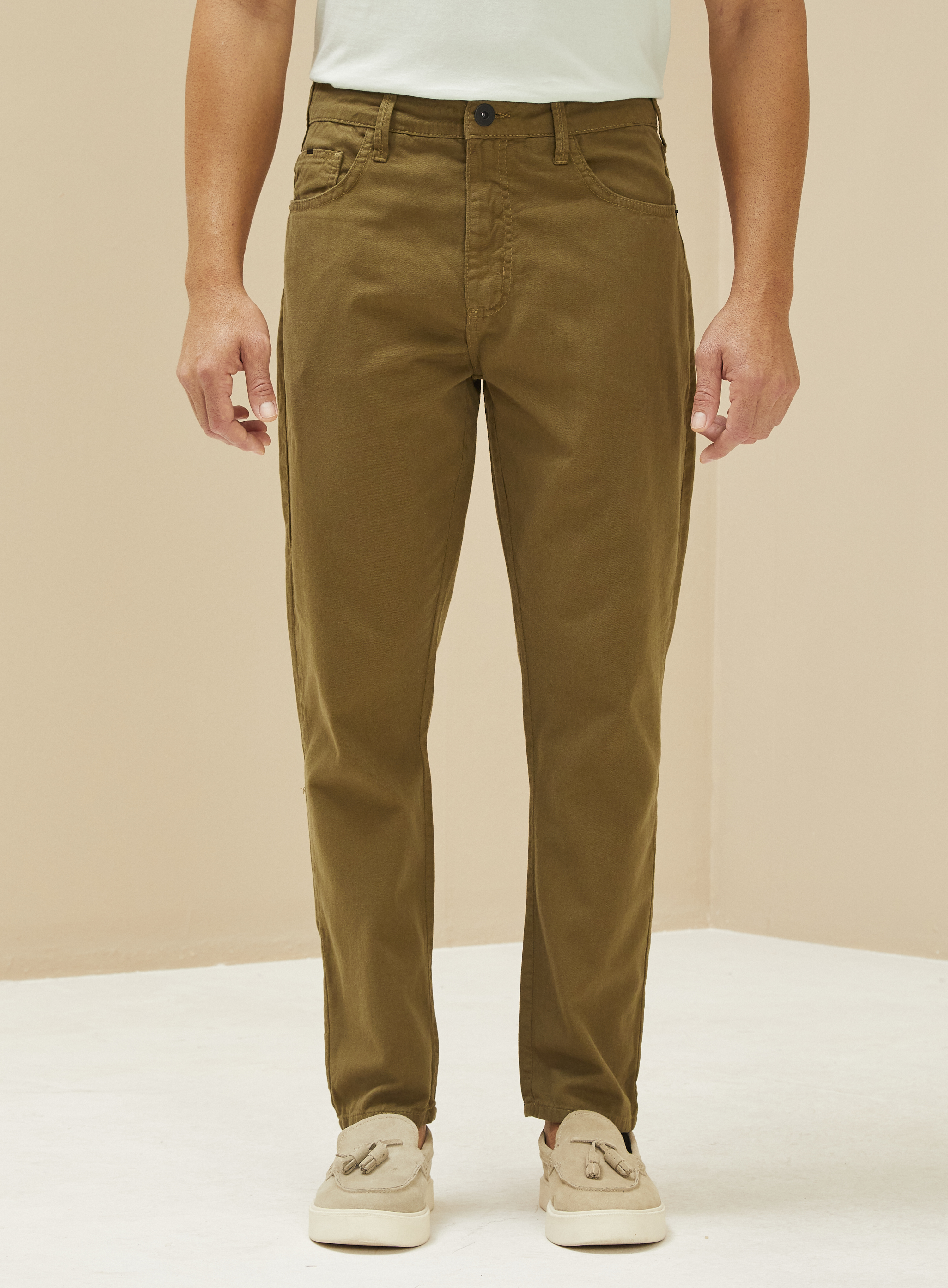 CALÇA SARJA LUCIANO 38 VERDE SAP