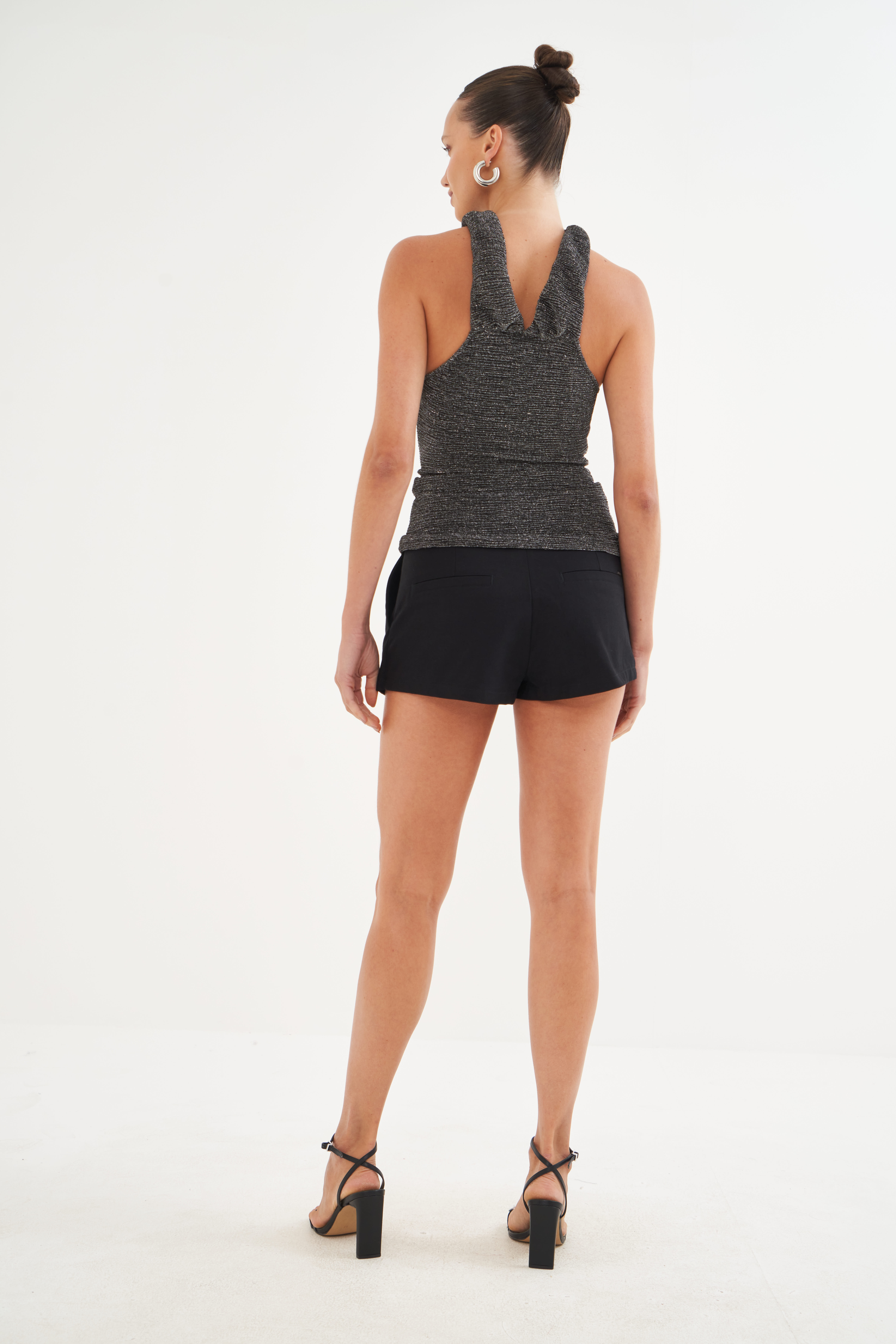 BLUSA METALIZADA G PRETO/PRATA