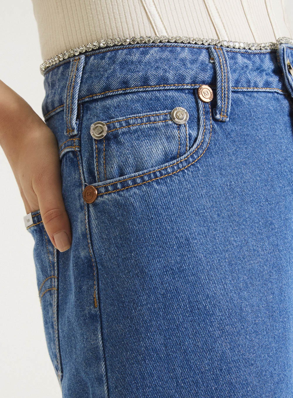CALÇA JEANS RAQUEL WIDE LEG 44 INDIGO