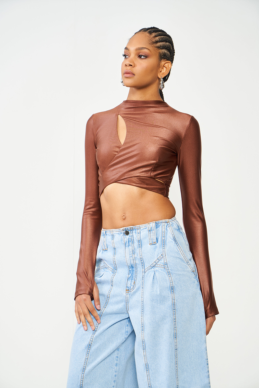 TOP COLCCI G MARROM CARVALHO