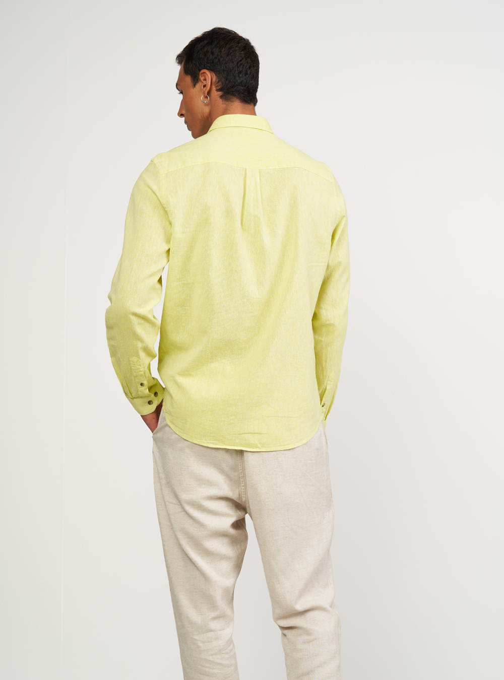 CAMISA LINHO RELAX M AMARELO FOCAIS