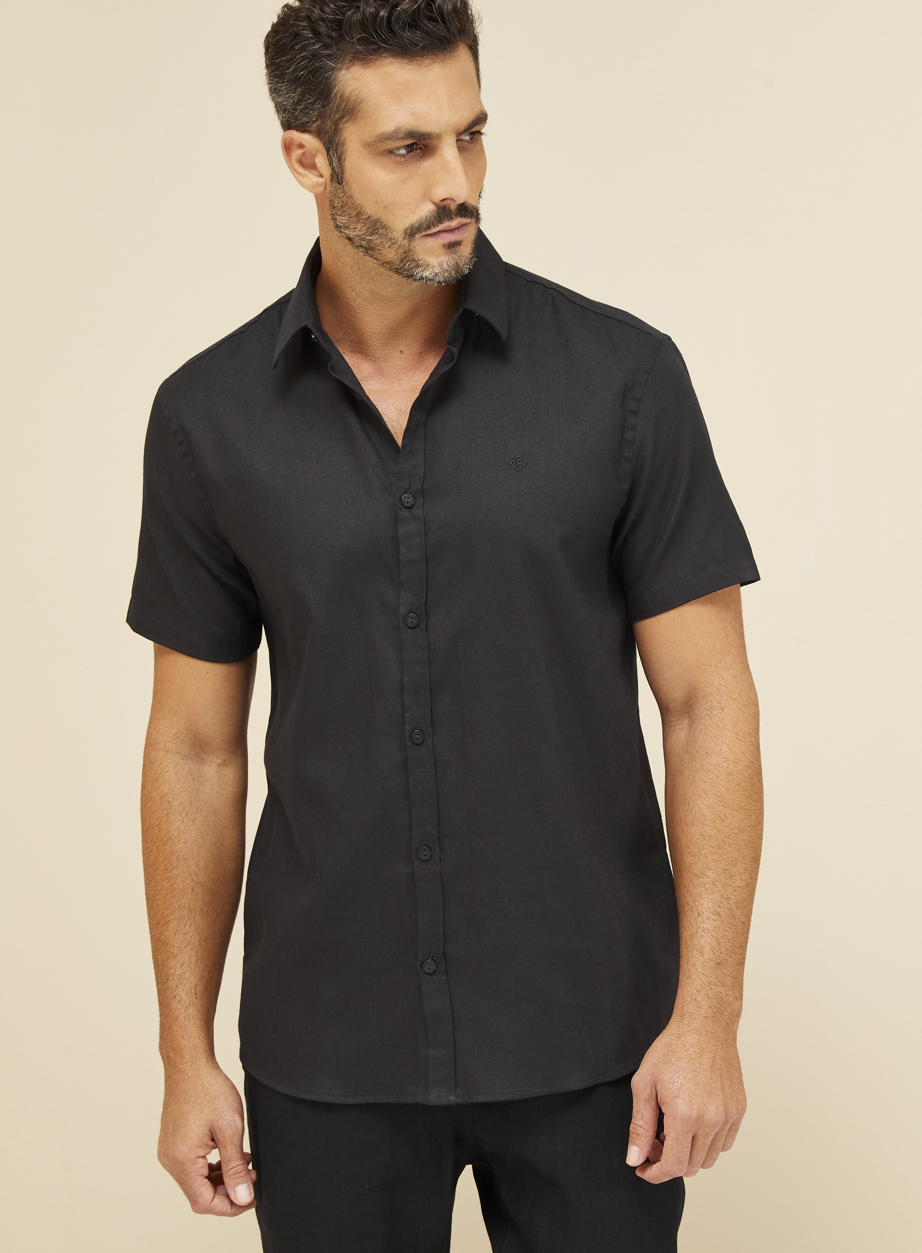 CAMISA LINHO RELAX XGG PRETO