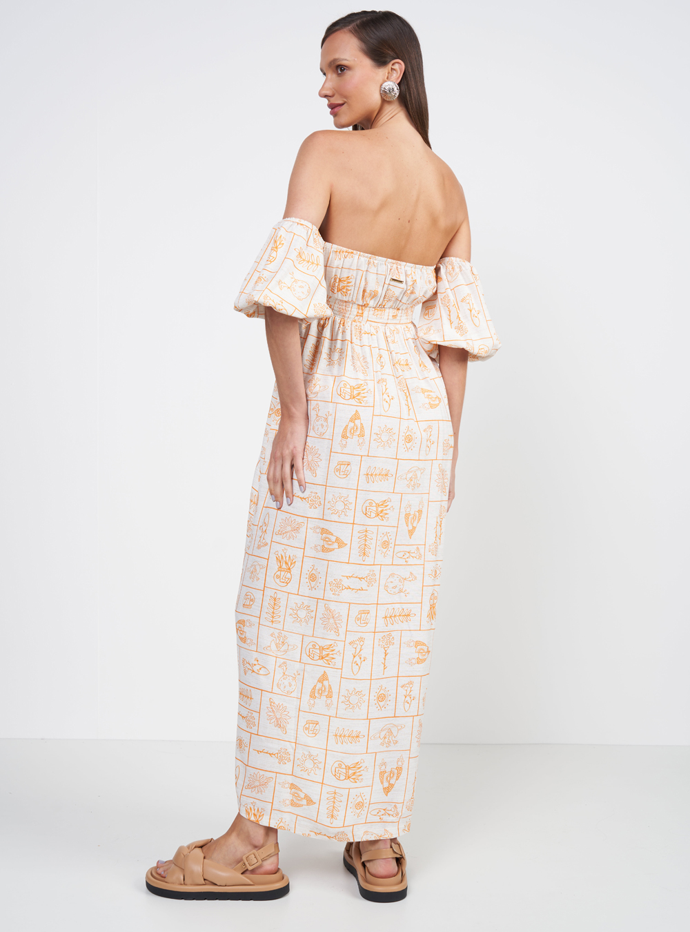 VESTIDO LINHO ESTAMPADO M ALUADA