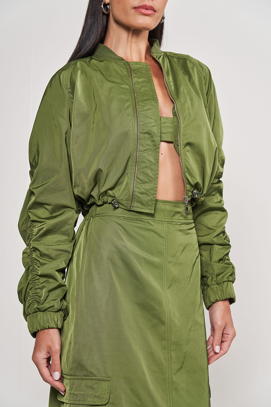 JAQUETA NYLON PP VERDE LIVAS