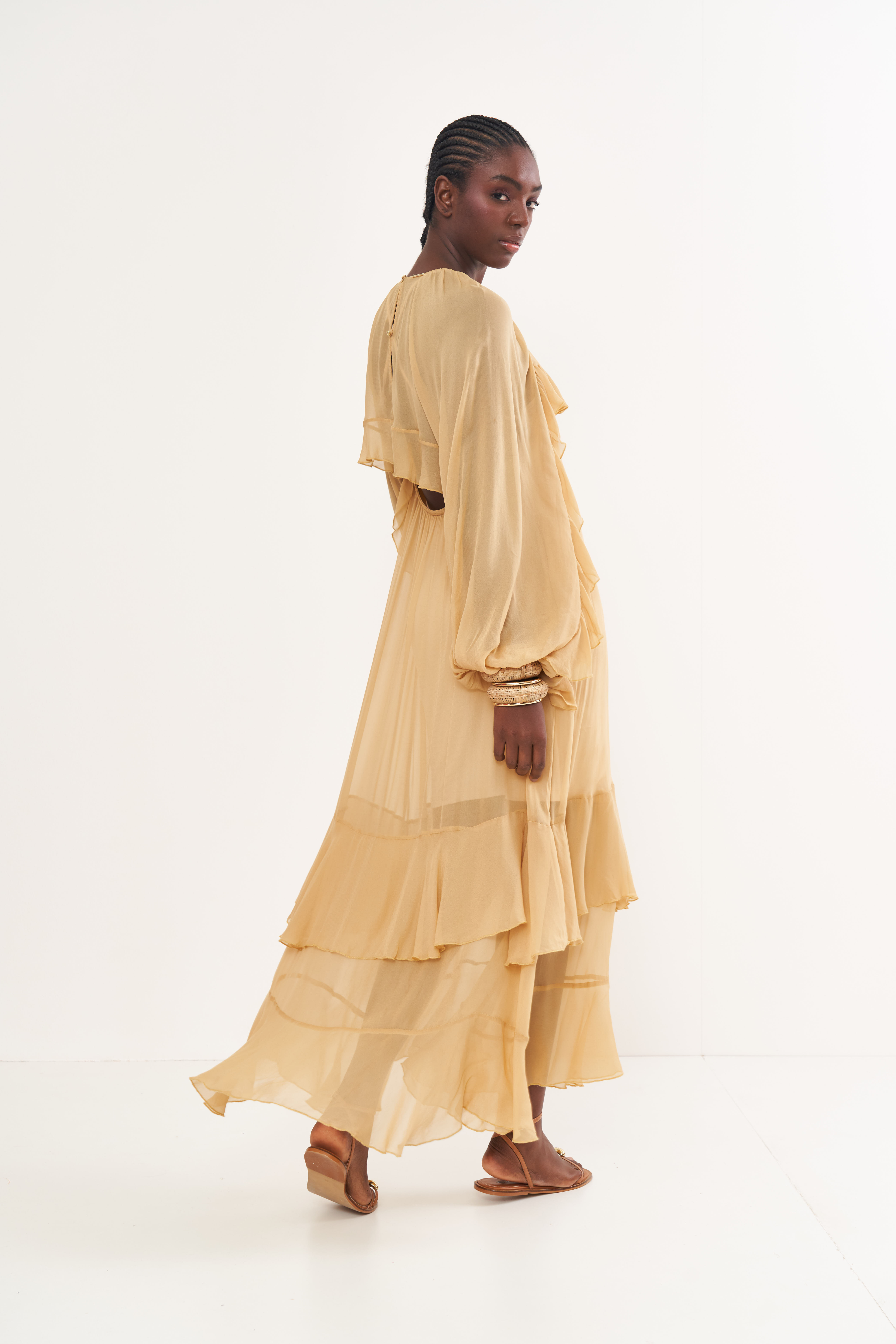 VESTIDO COLCCI P BEGE FLAVO