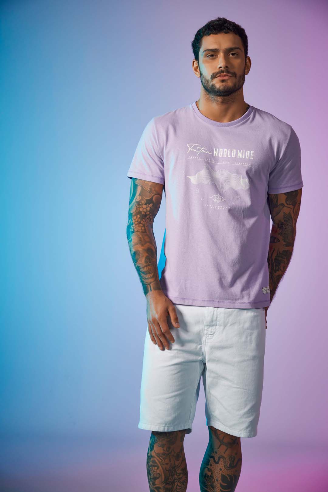 CAMISETA TRITON M ROXO PURPLE GLO