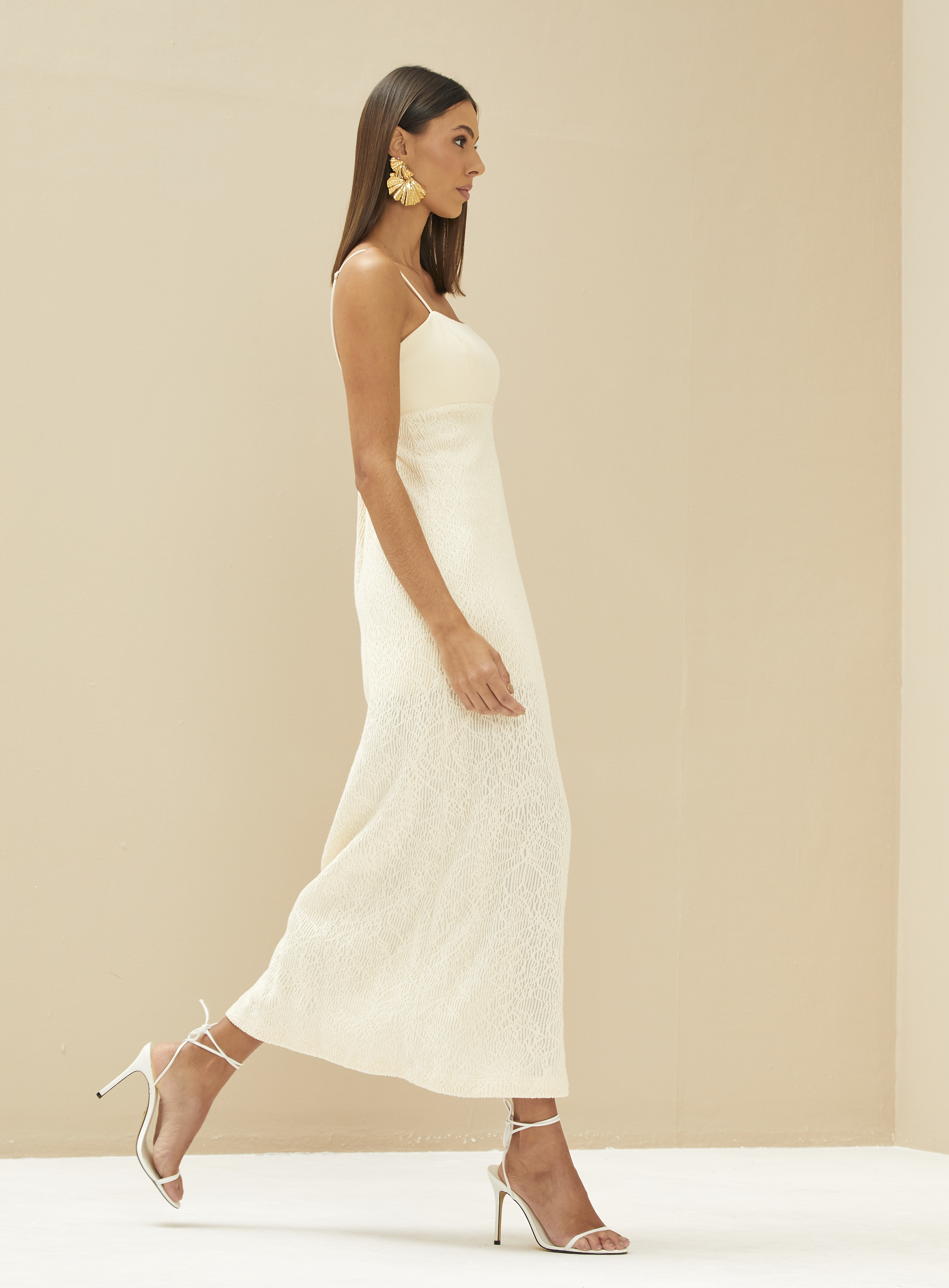 VESTIDO FORUM GG BEGE AFFOGATO