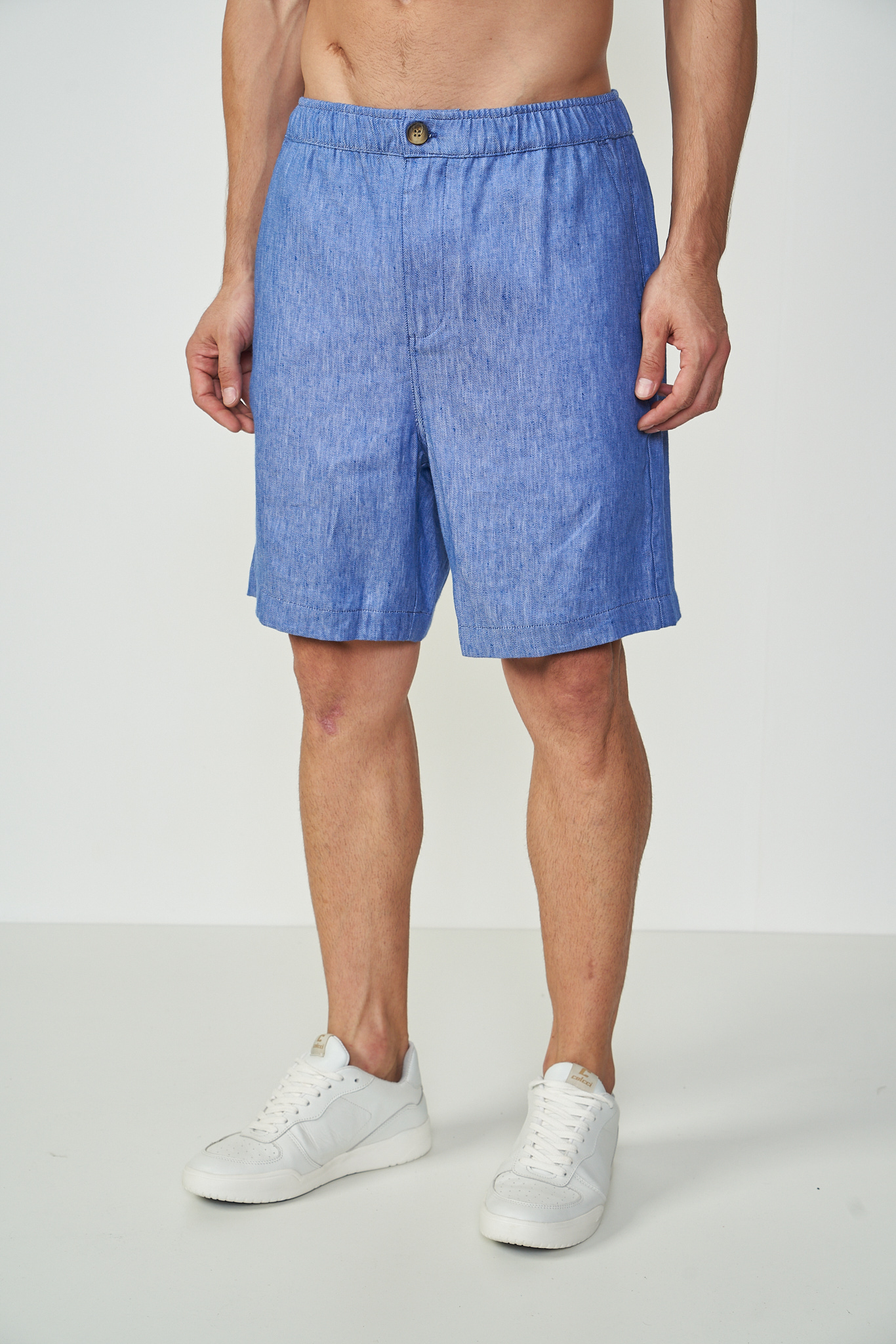 BERMUDA  LINHO 36 AZUL/BRANCO
