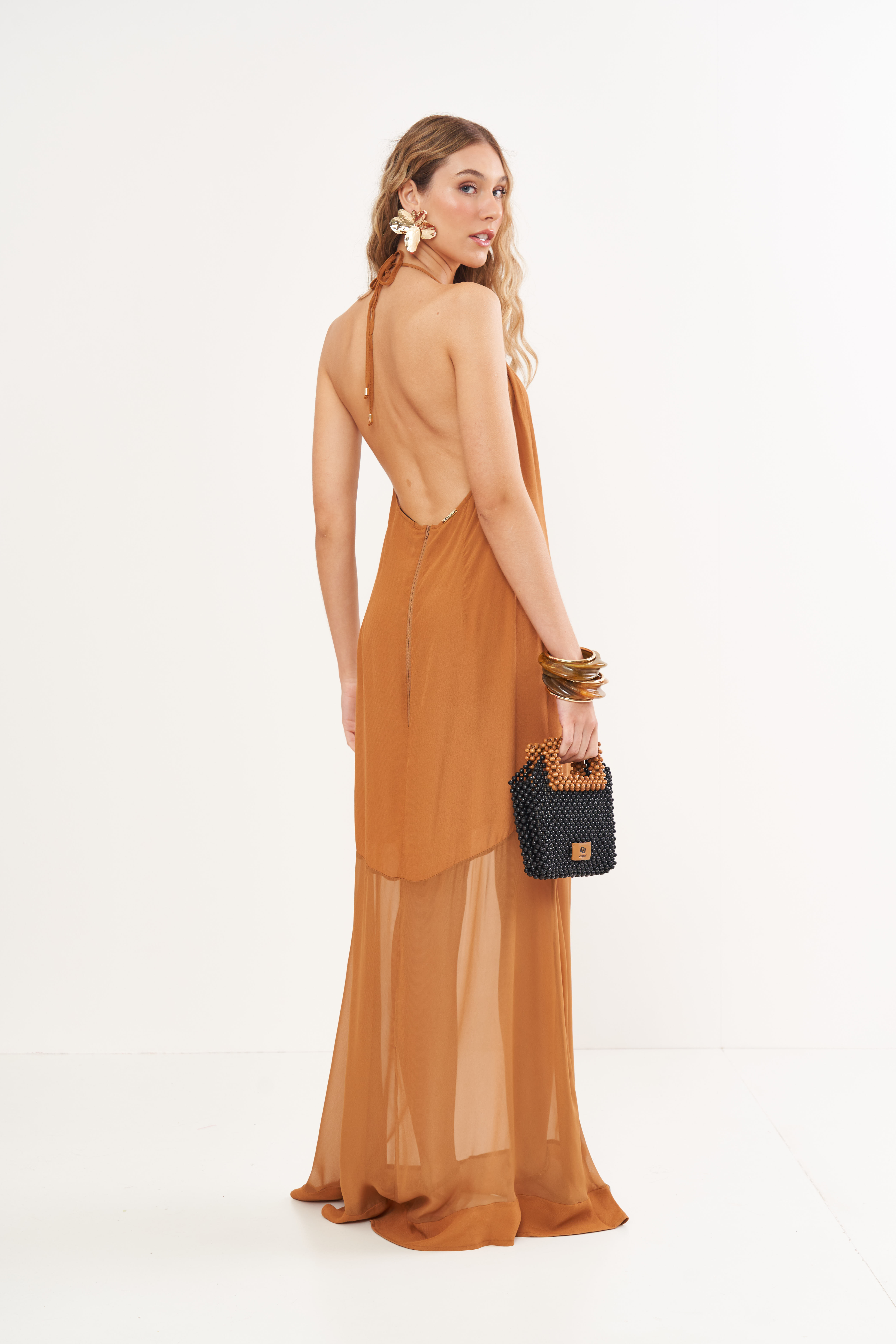 VESTIDO COLCCI G MARROM EVERMORE