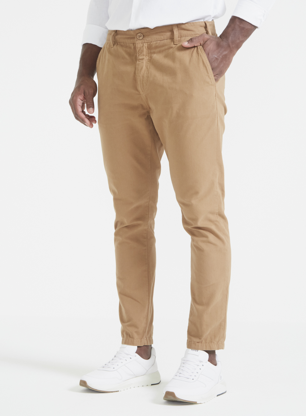 CALÇA SARJA VITOR CROPPED 38 MARROM SPY