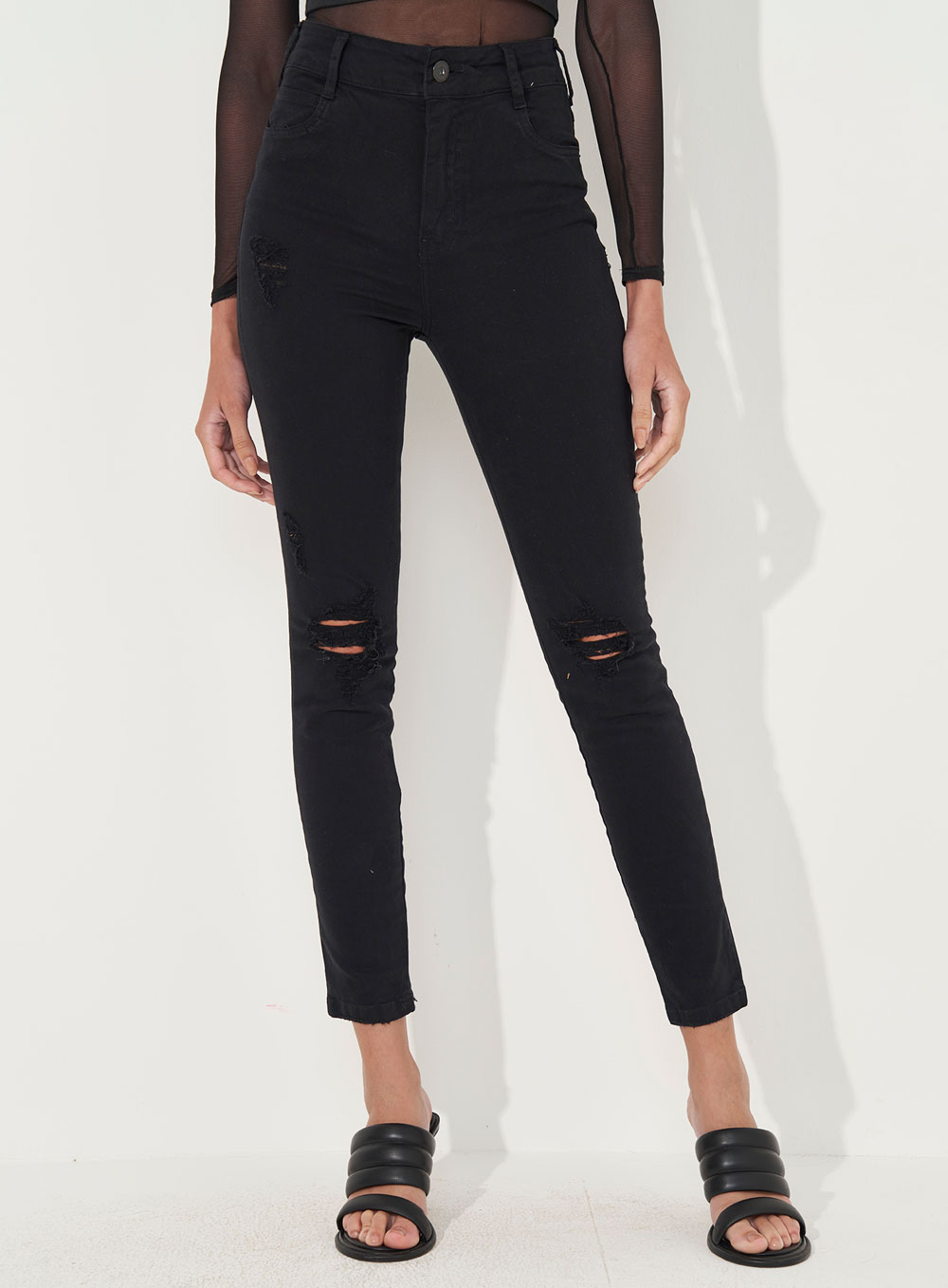 CALÇA SARJA KAREN 34 PRETO