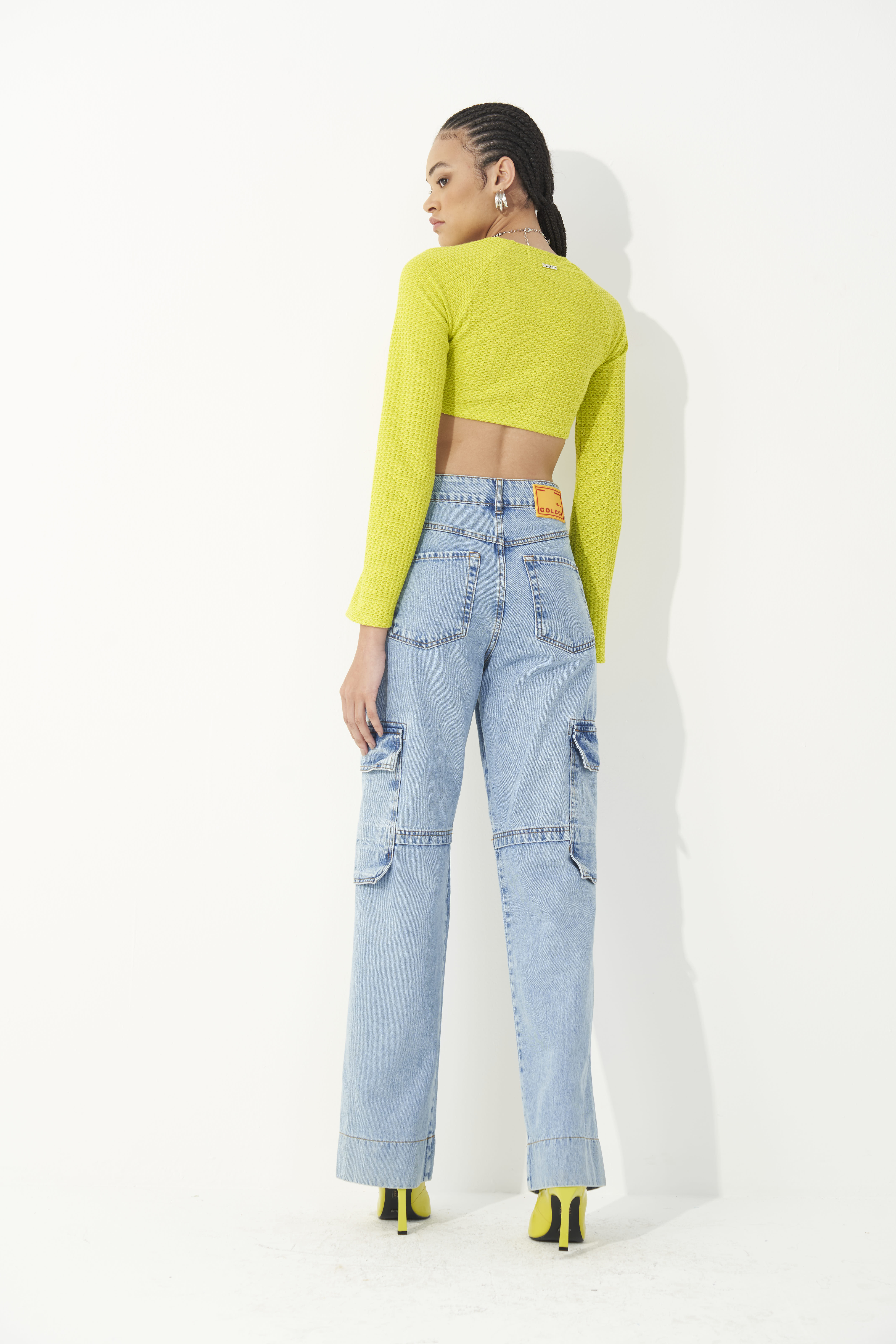 BLUSA COLCCI M VERDE/AMARELO